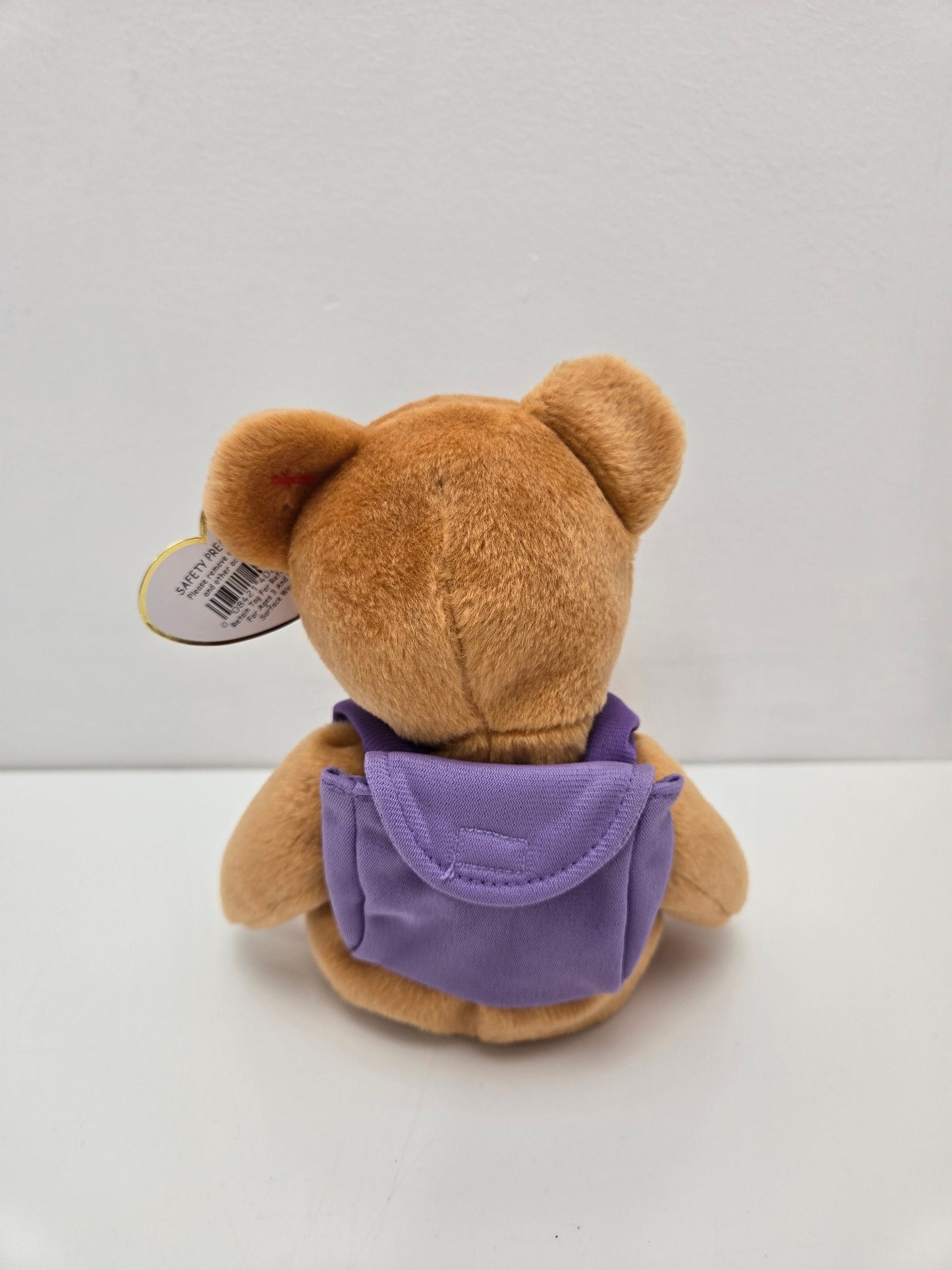 Ty Beanie Baby “Books” the Adorable Back to School Bear - Purple Version! (8.5 inch)