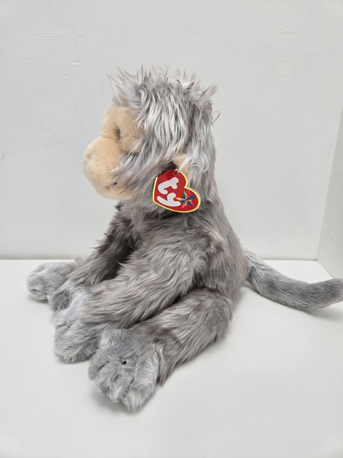 Ty Beanie Buddy “Kiki” the Grey / Silver Monkey (13 inch)