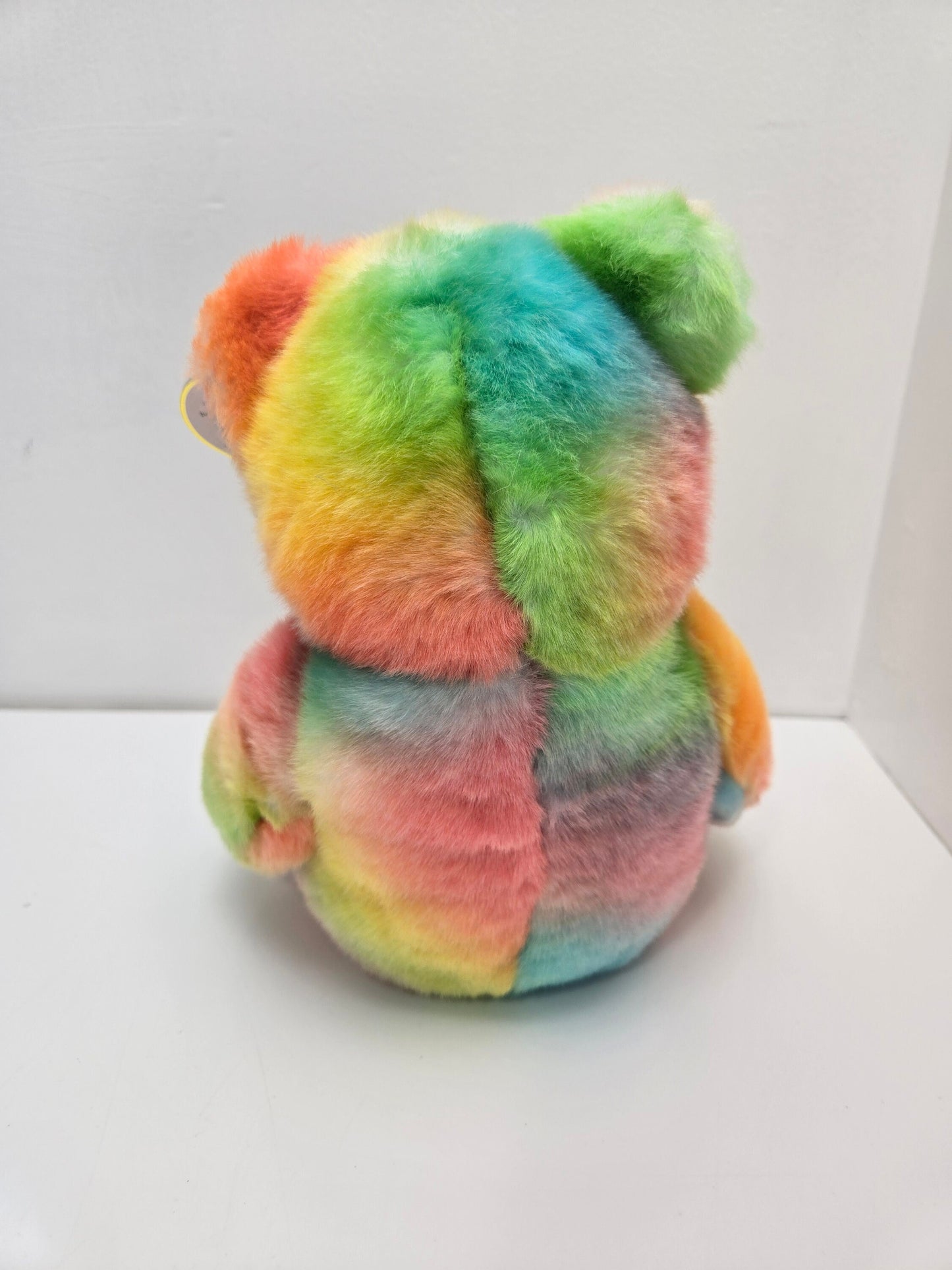 Ty Beanie Buddy “Peace” the Tie-Dye Bear  - Bright version *Exact Colours Vary (14 inch)