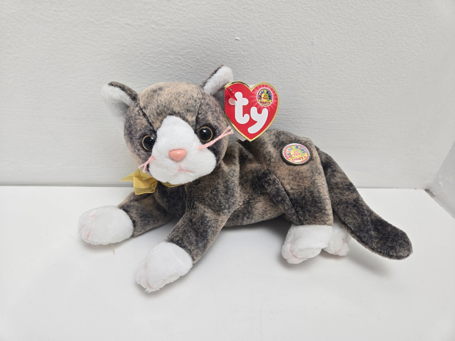 Ty Beanie Baby  “Cappuccino” the brown and white kitty cat! Beanie Baby of the Month (8 inch)