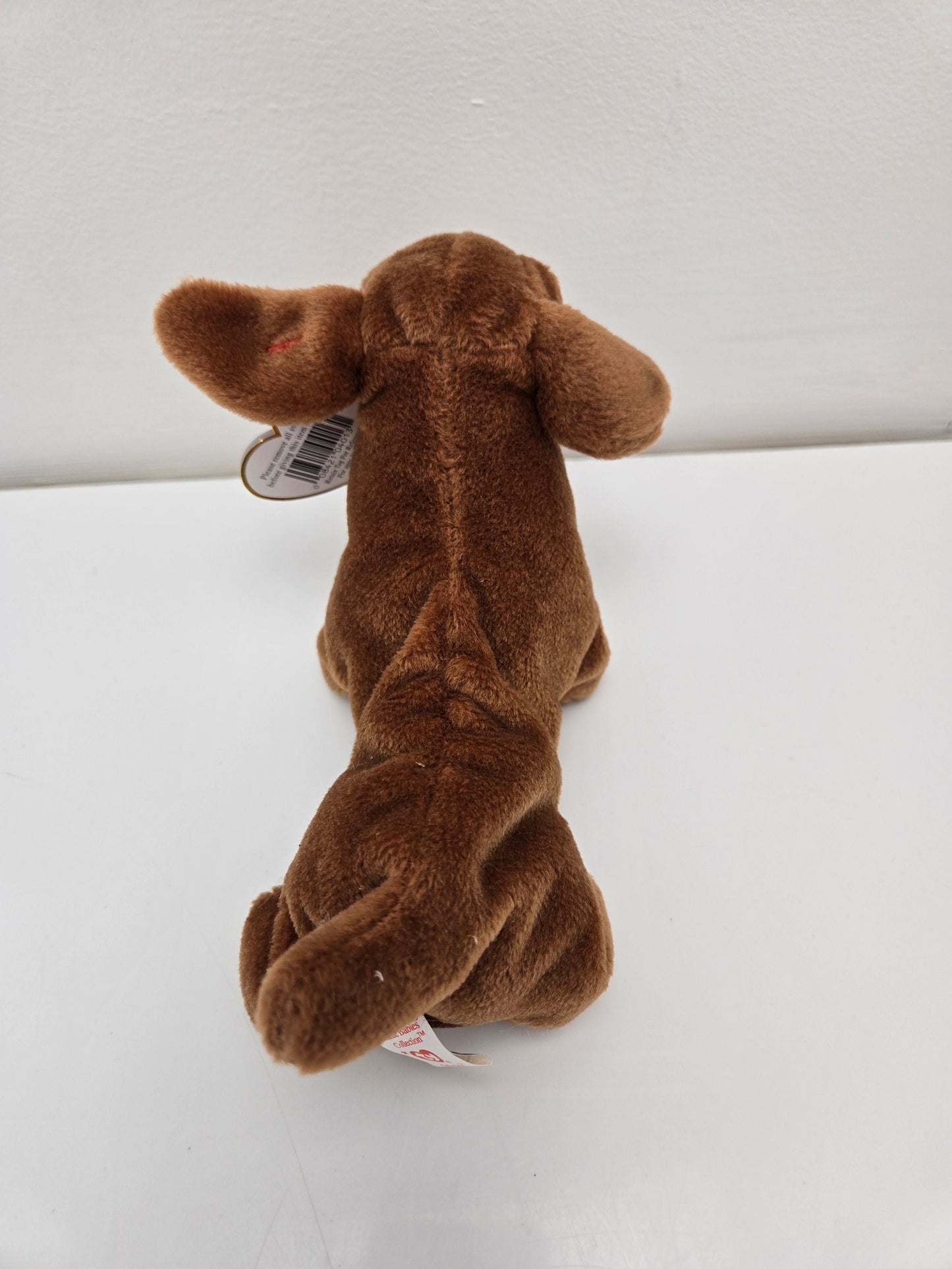 Ty Beanie Baby “Weenie” the Wiener Dog / Dachshund ! Stinky Tush Tag Error!  (7.5 inch)