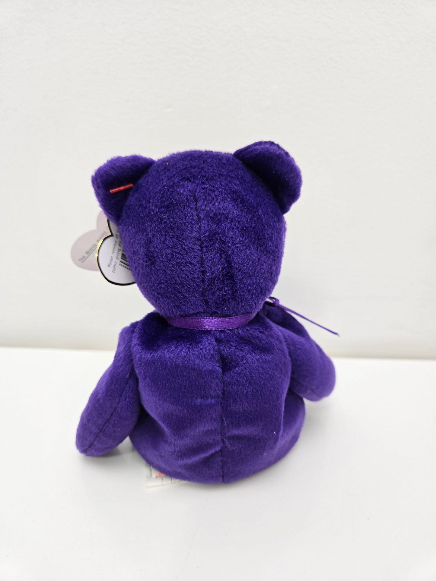 Ty Beanie Baby “Princess” the Princess Diana Bear - Made in Indonesia, PE Pellets, with Canadian Tush Tag! *Rare* (8.5 inch)