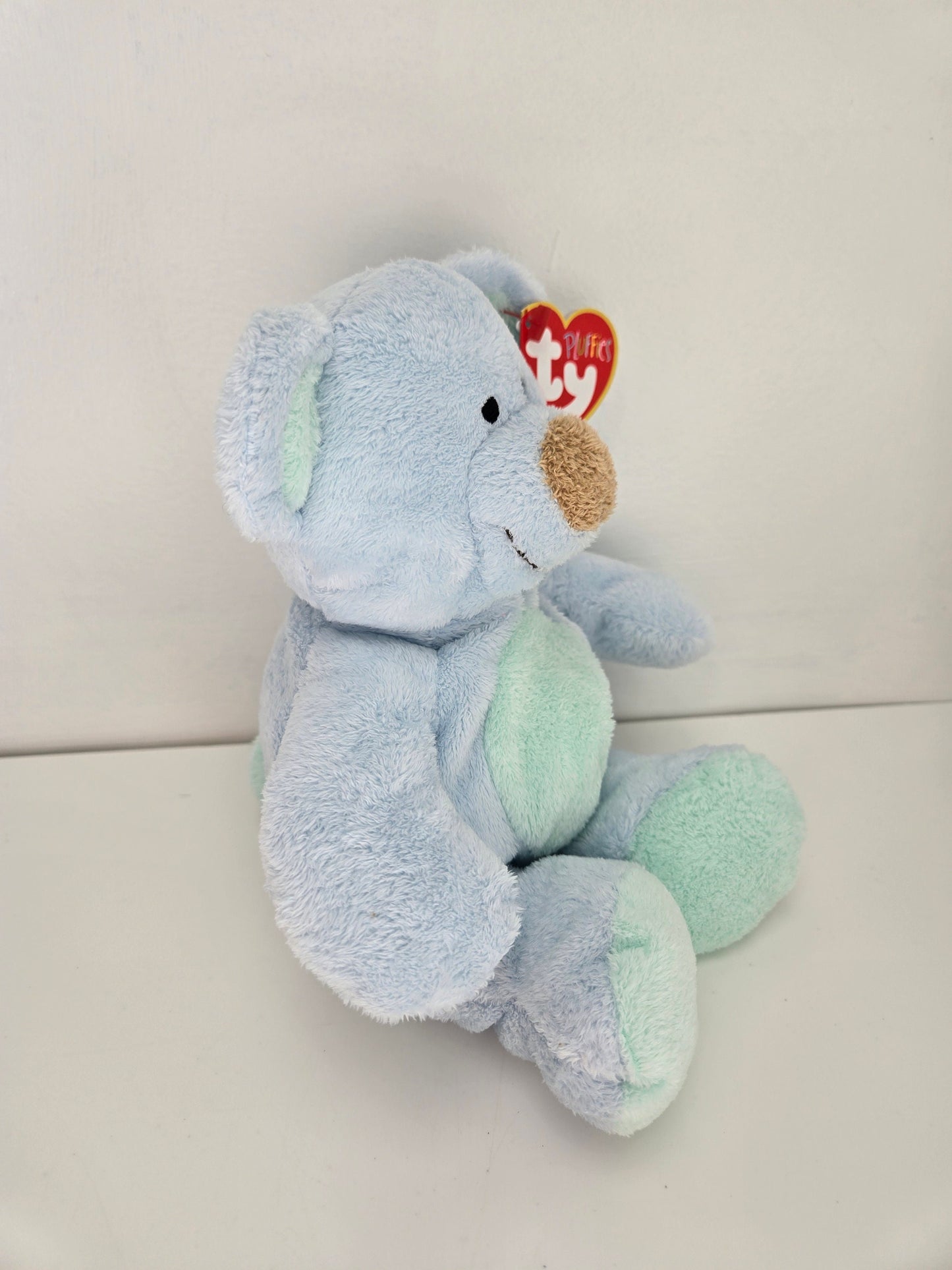 Ty Pluffies Collection “Bluebeary” the Blue Bear! *Rare* (8 inch)