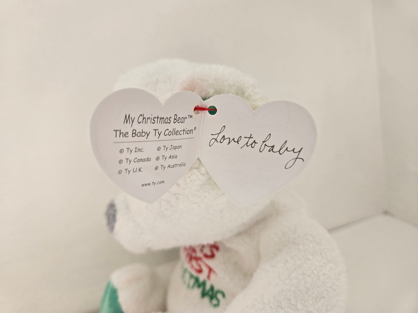 Ty Baby Collection “My Christmas Bear" Baby's First Christmas the Teddy Bear - Love to Baby! (8 inch)