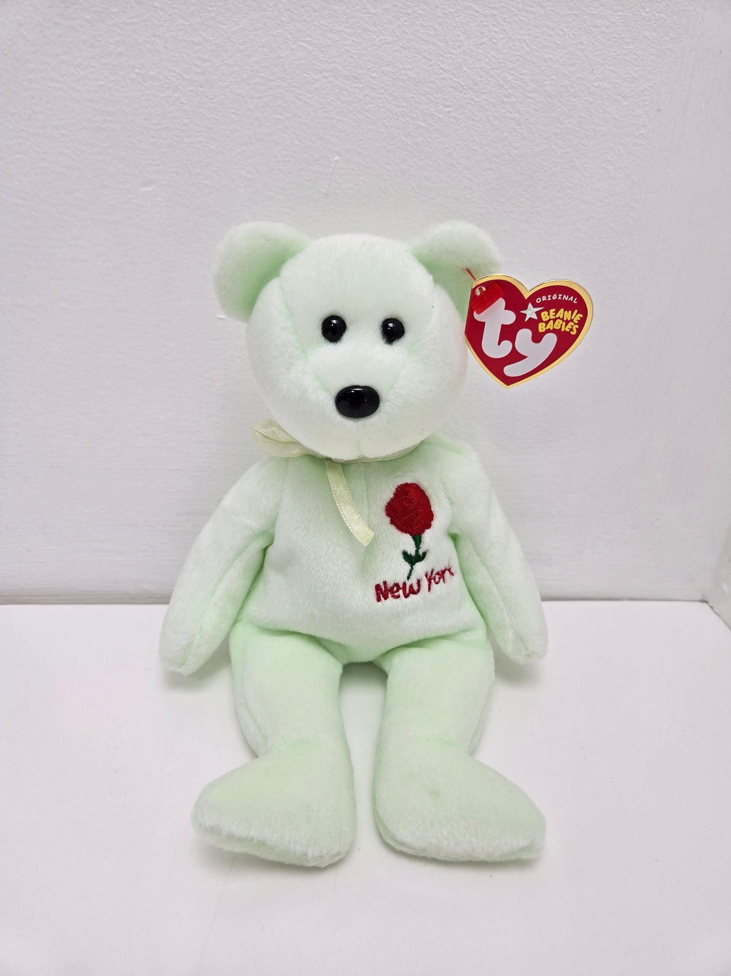 Ty Beanie Baby “New York Rose” the State Flower Bear - Show Exclusive (8.5 inch)