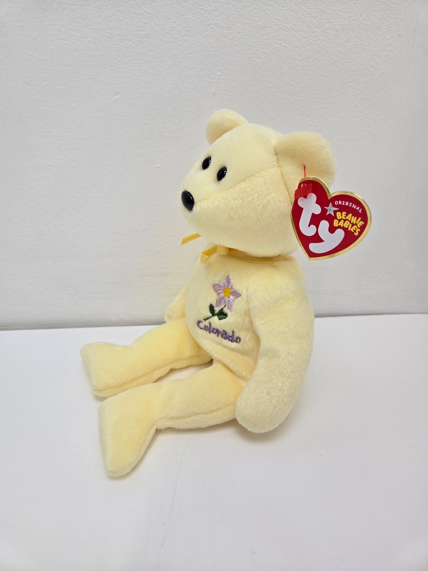 Ty Beanie Baby “Colorado Columbine” the State Flower Bear - Trade Show Exclusive (8.5 inch)