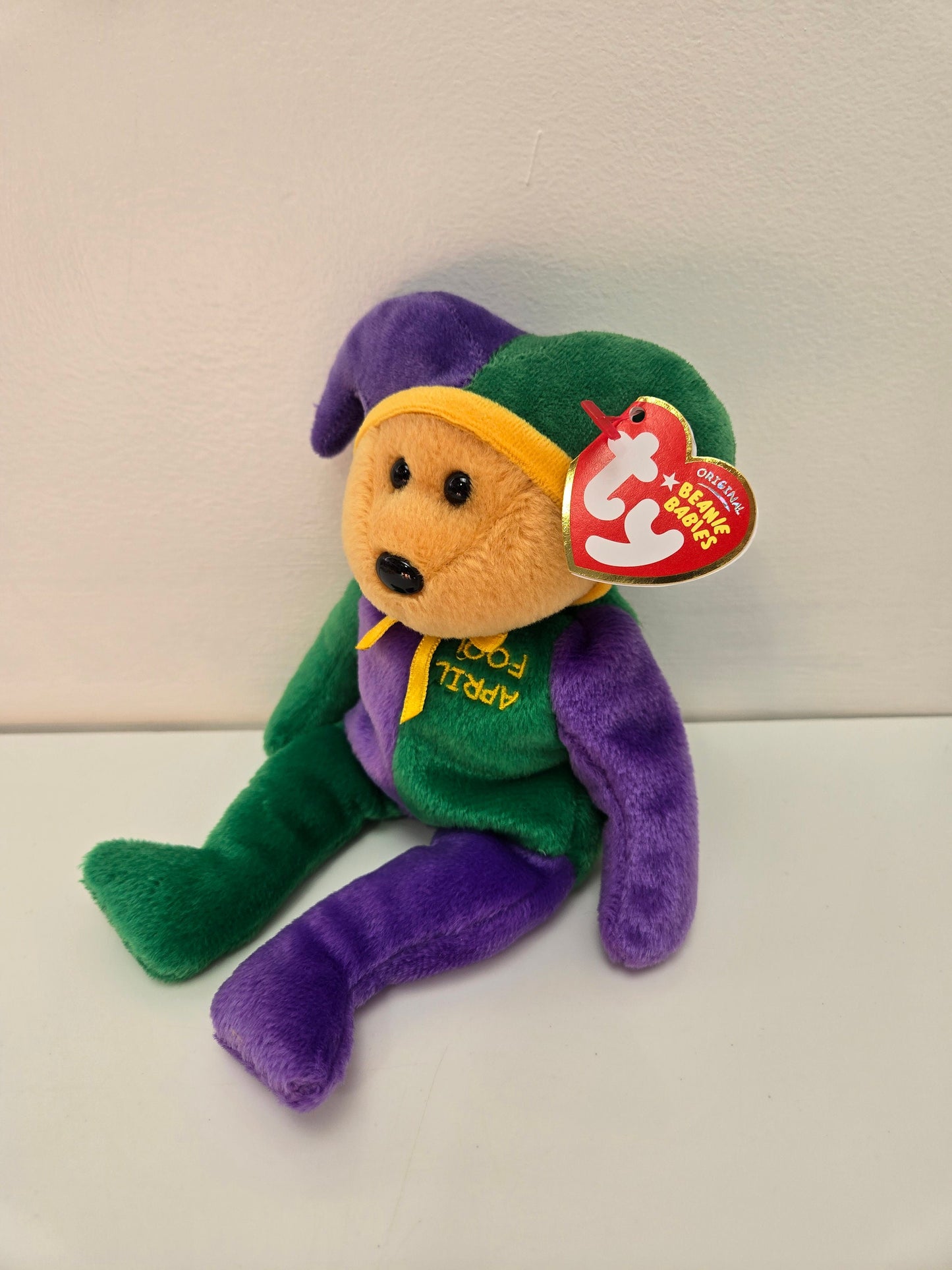 Ty Beanie Baby “April Fool” the April Fools Bear - Internet Exclusive *Rare* (8.5 inch)