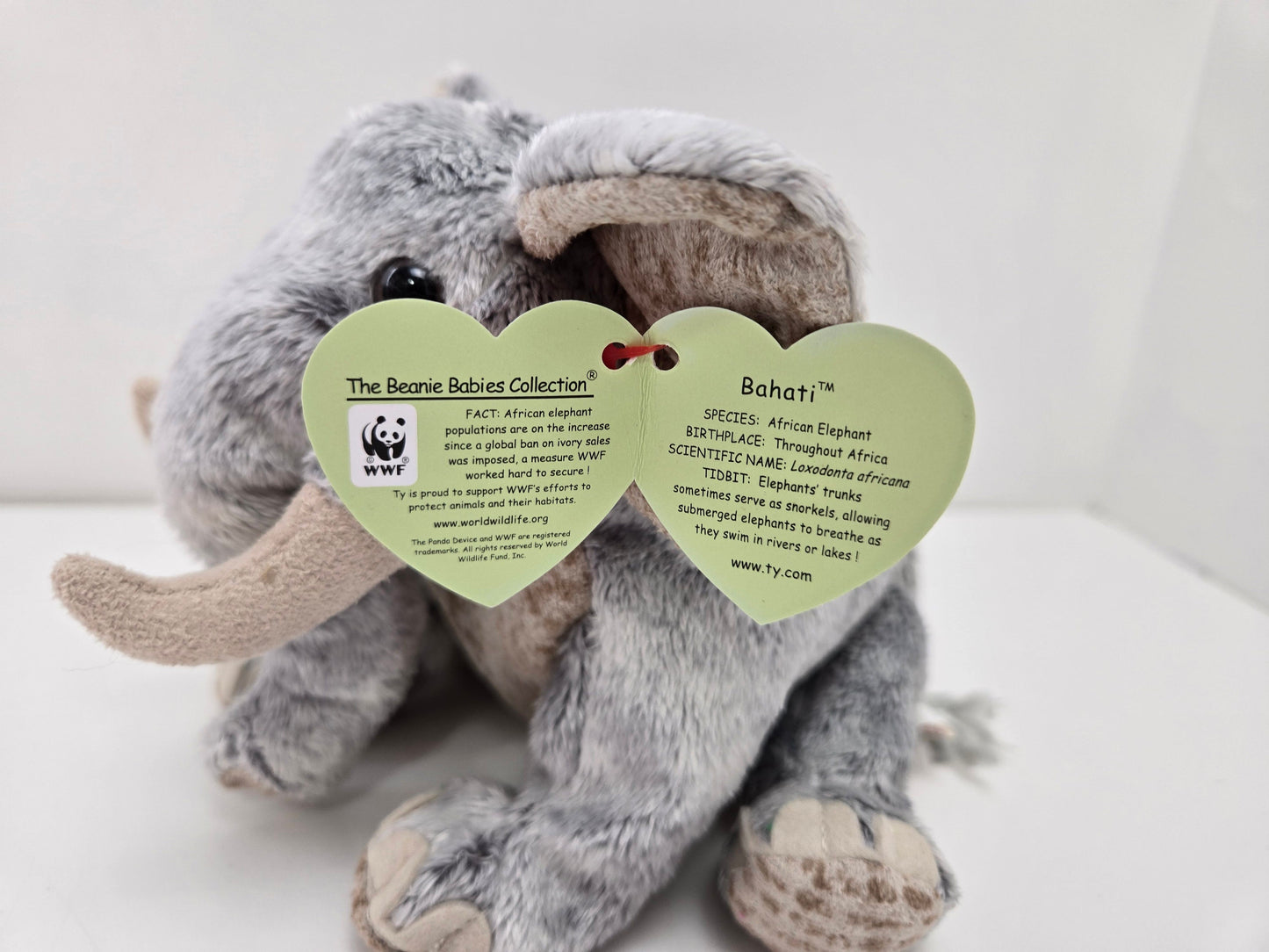 Ty Beanie Baby “Bahati” the African Elephant - Internet Exclusive (7 inch)