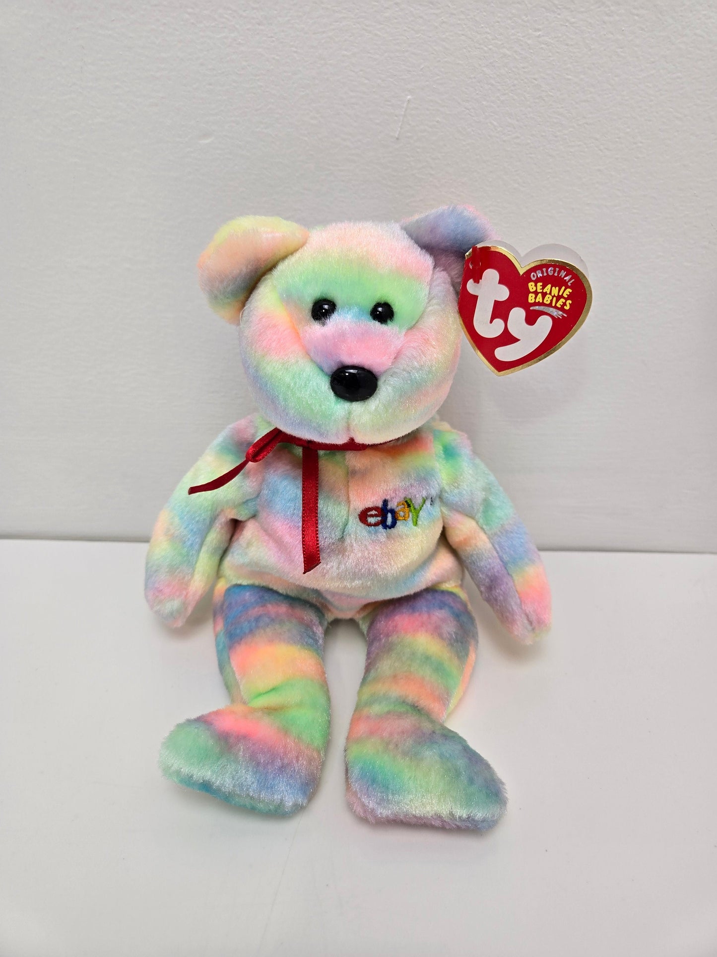 Ty Beanie Baby “Bidder” the EBAY Tie-Dye Bear - eBay and Credit Card Exclusive! (8.5 inch)