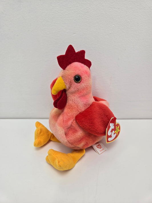 Ty Beanie Baby “Doodle” the Rooster - Name changed to Strut shortly after production - *Rare* (6 inch)