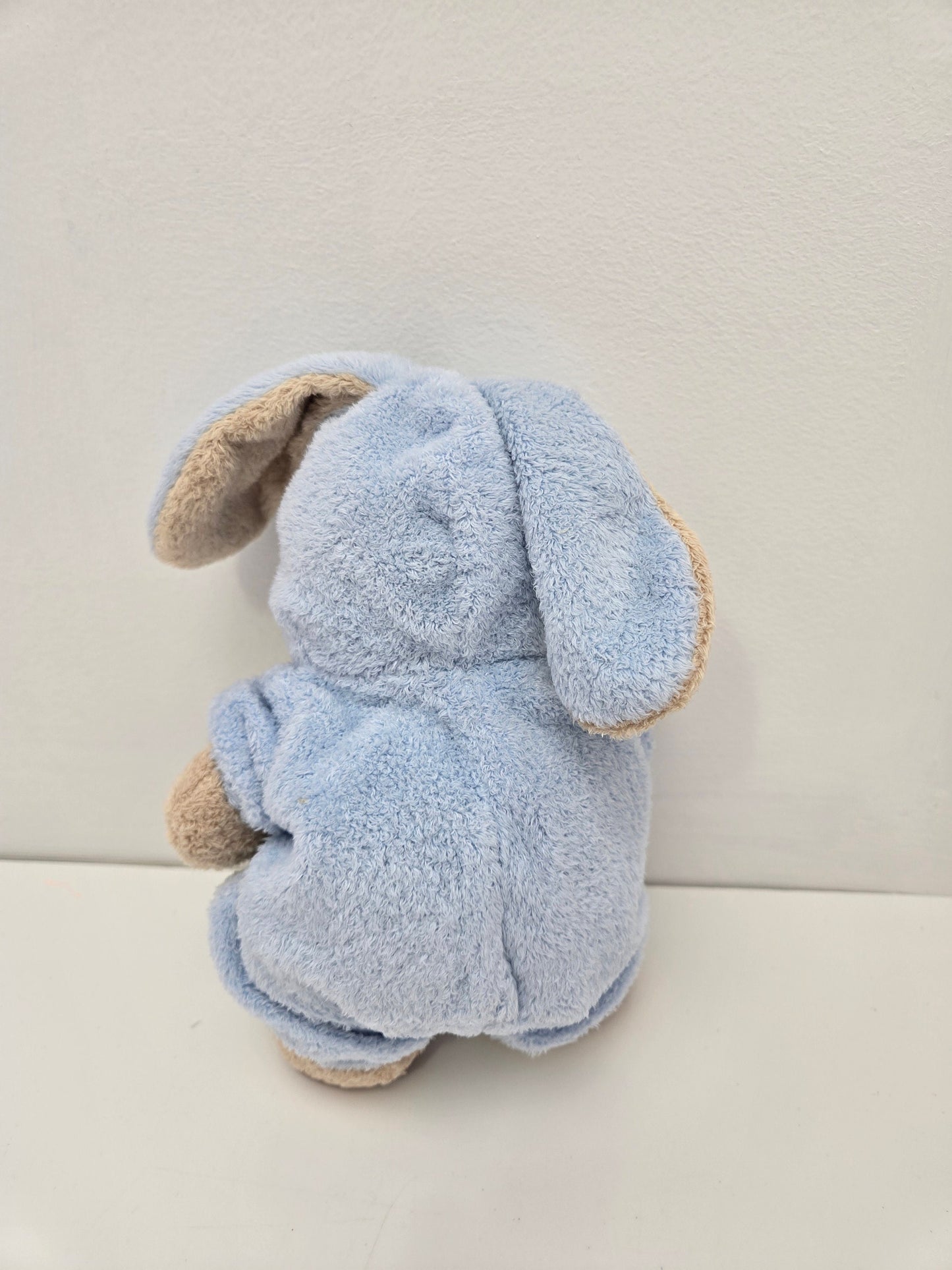 Ty Baby Line “Love to Baby” the Bear with Bunny Ear Blue Pajamas - Removable - *Smaller Version* (7 inch)