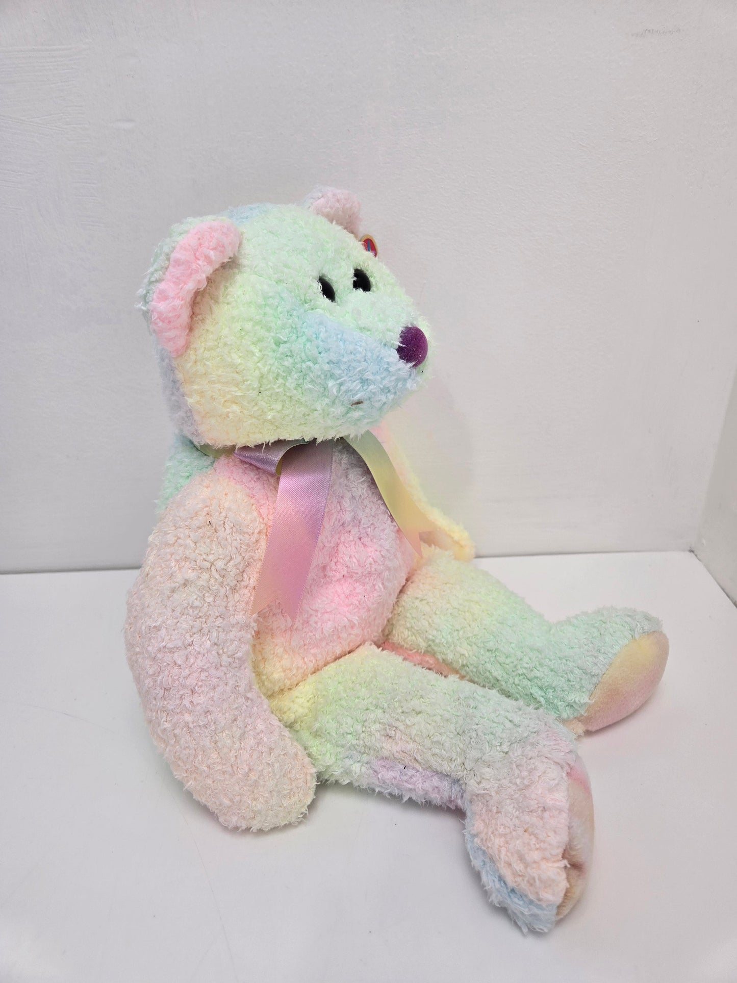 Ty Beanie Buddy “Groovy” the tie dye bear *Exact Colouring Varies* (13.5 inch)