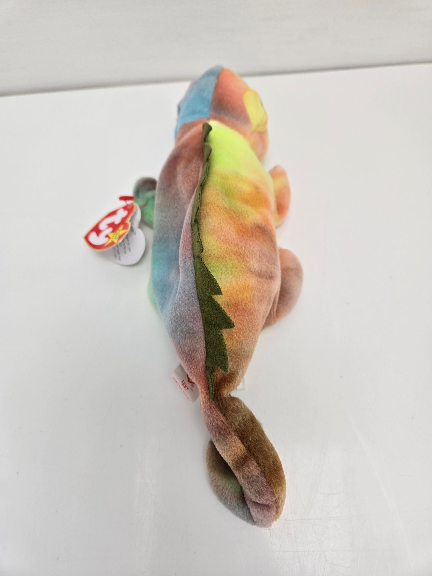 Ty Beanie Baby “Iggy” the Unique Coloured Tie-Dye Iguana Handmade in Indonesia! (9 inch)