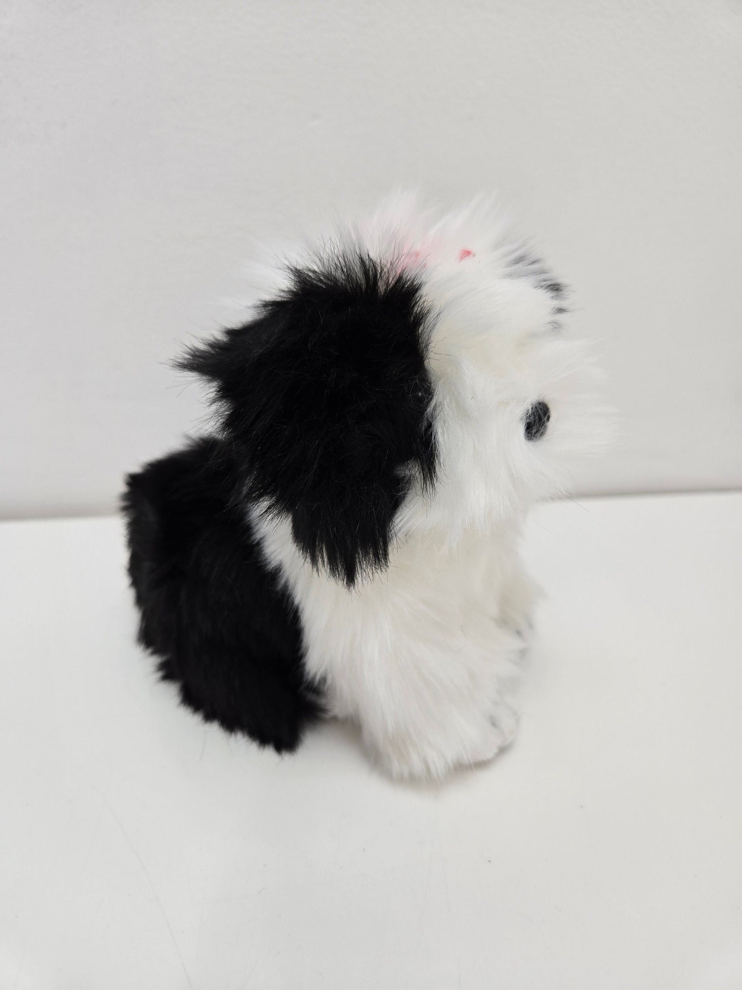 Ty Beanie Baby “Poofie” the Black and White Sheep Dog  (8 inch)