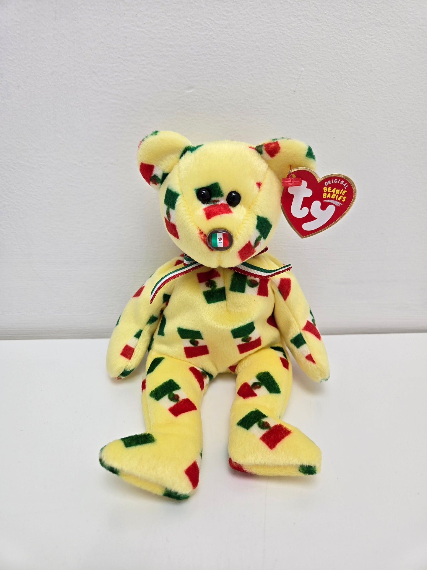 Ty Beanie Baby “Piñata” the Mexican Flag Bear - Flag nose (8.5 inch)