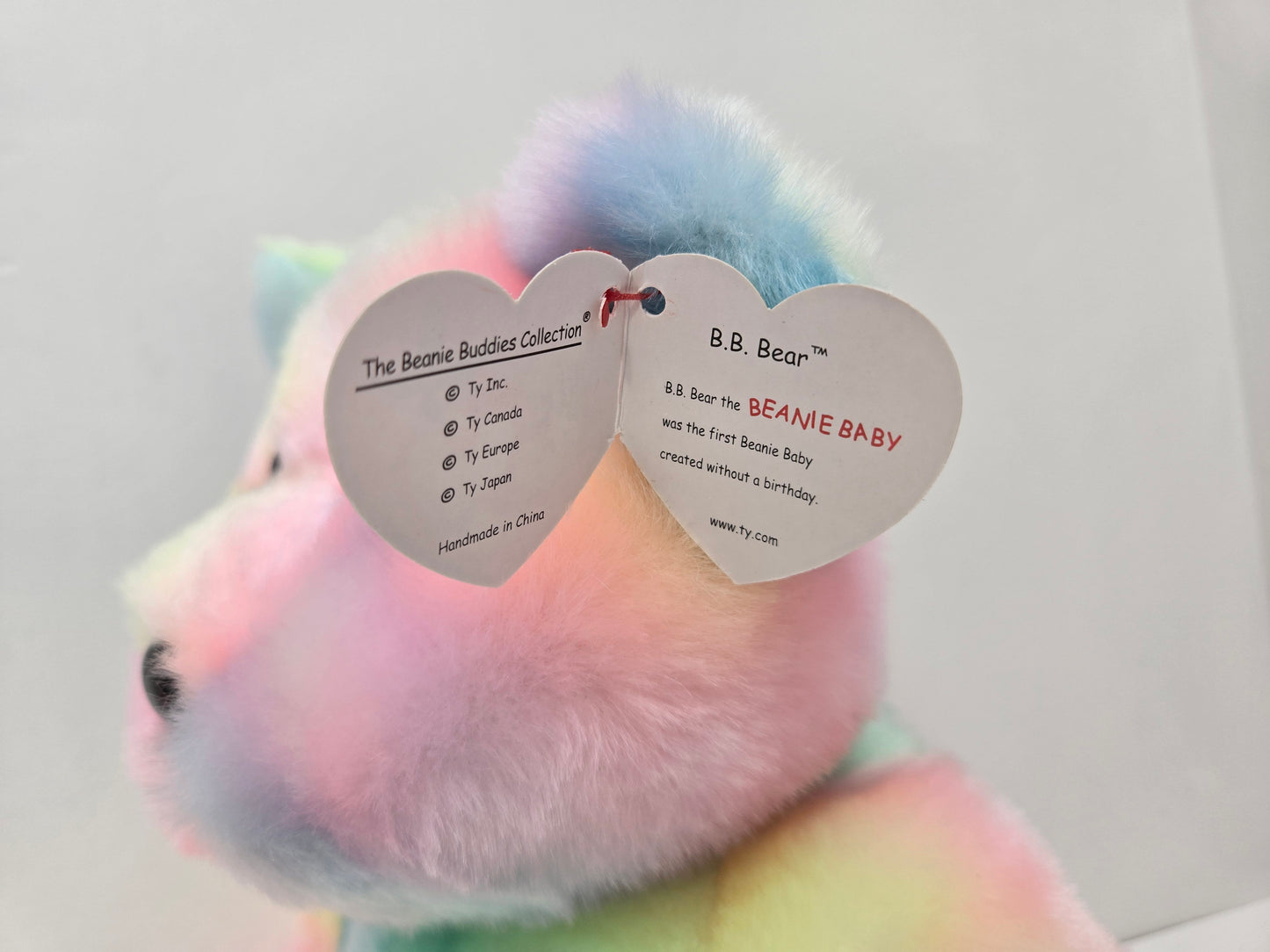 Ty Beanie Buddy “B.B. Bear” the Happy Birthday Tie-Dye Bear - Exact Colours Vary (14 inch)