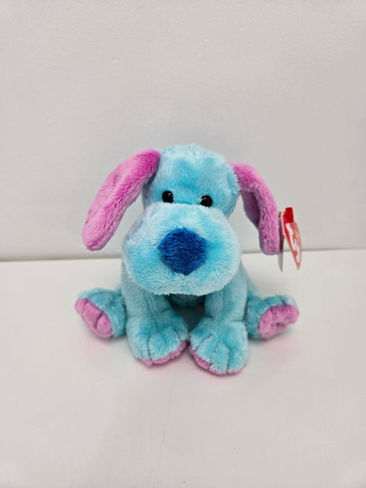 Ty Beanie Baby “Kookie” the Blue and Pink Circus Beanie Dog! (5.5 inch)