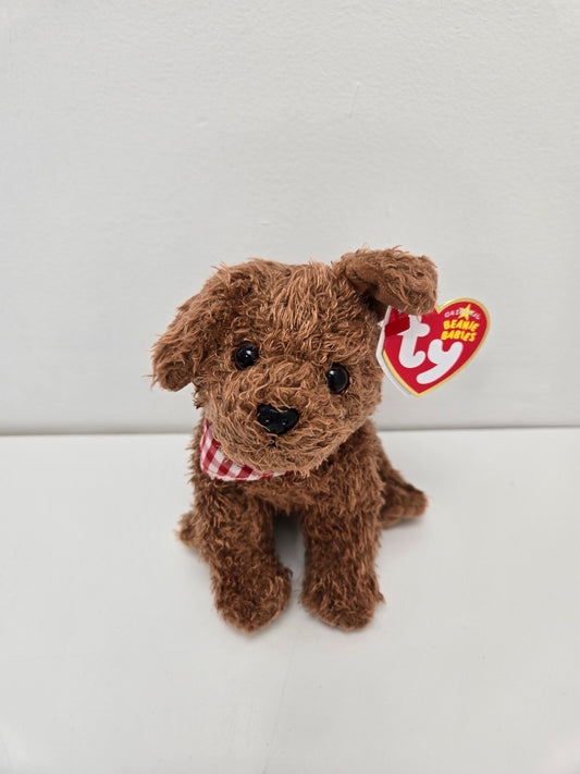 Ty Beanie Baby “Rowdy” the Dog  wearing Scarf (5.5 inch)