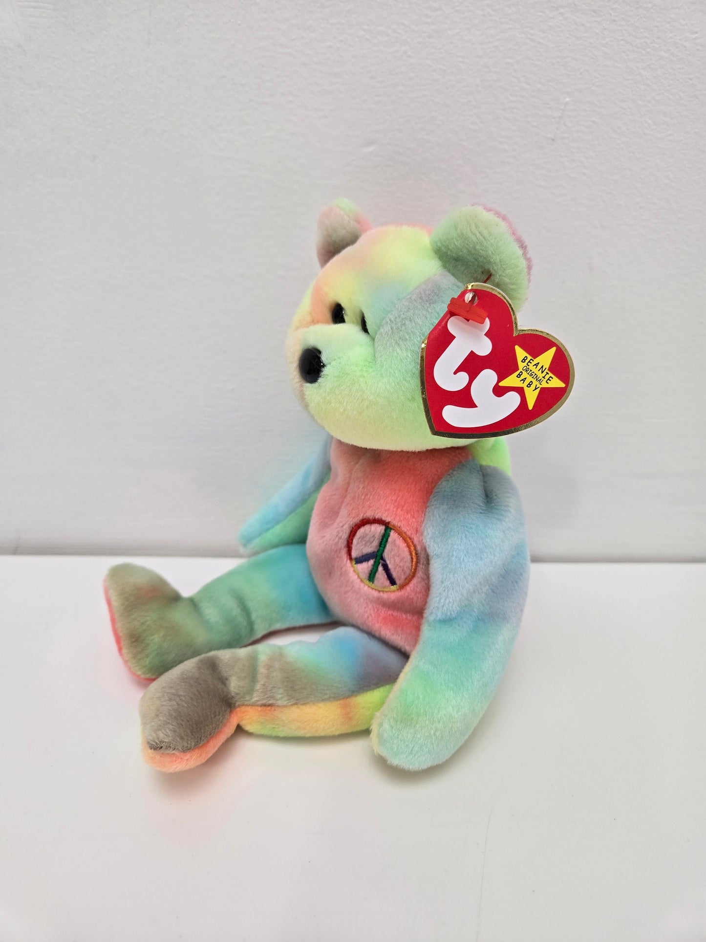 Ty Beanie Baby “Peace” the Tie-Dye Bear - Unique and One of a Kind! (8.5 inch)