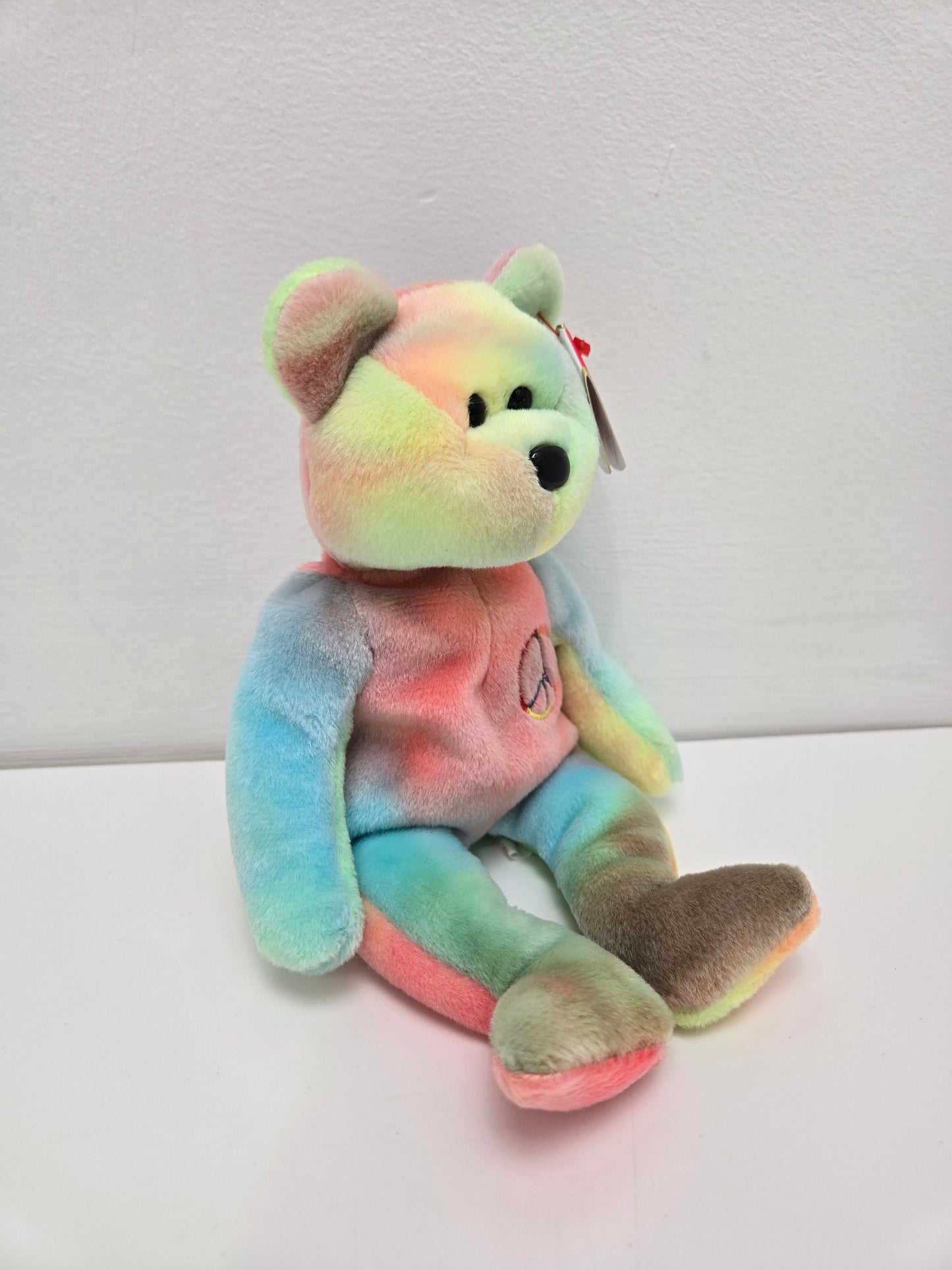 Ty Beanie Baby “Peace” the Tie-Dye Bear - Unique and One of a Kind! (8.5 inch)