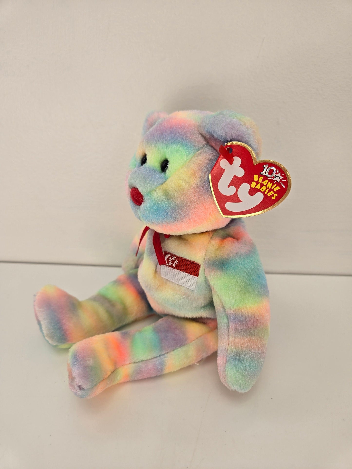 Ty Beanie Baby “Singabear” the Singapore Exclusive Bear - One of Six in the Asia Pacific Set (8.5 inch)