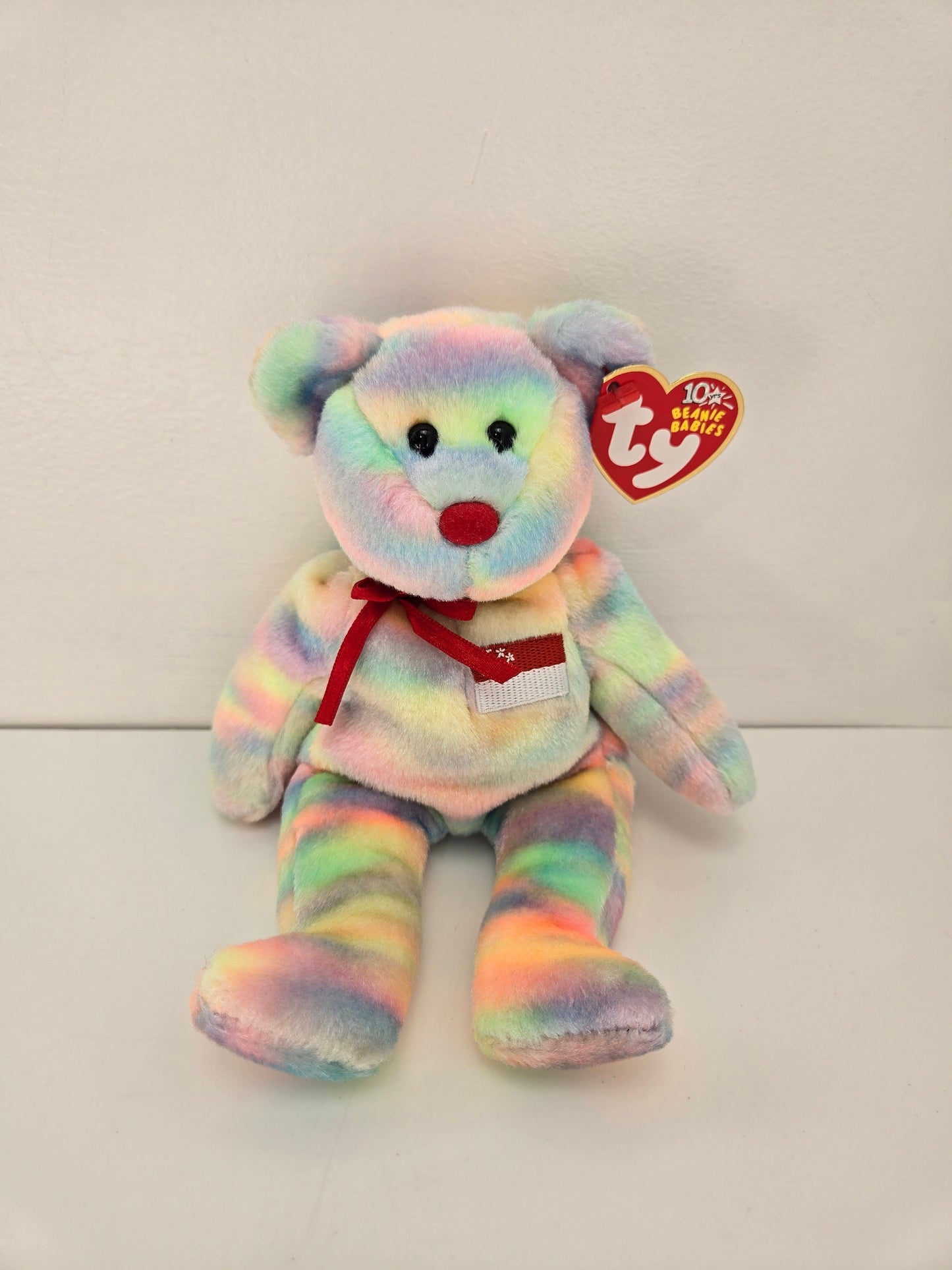 Ty Beanie Baby “Singabear” the Singapore Exclusive Bear - One of Six in the Asia Pacific Set (8.5 inch)