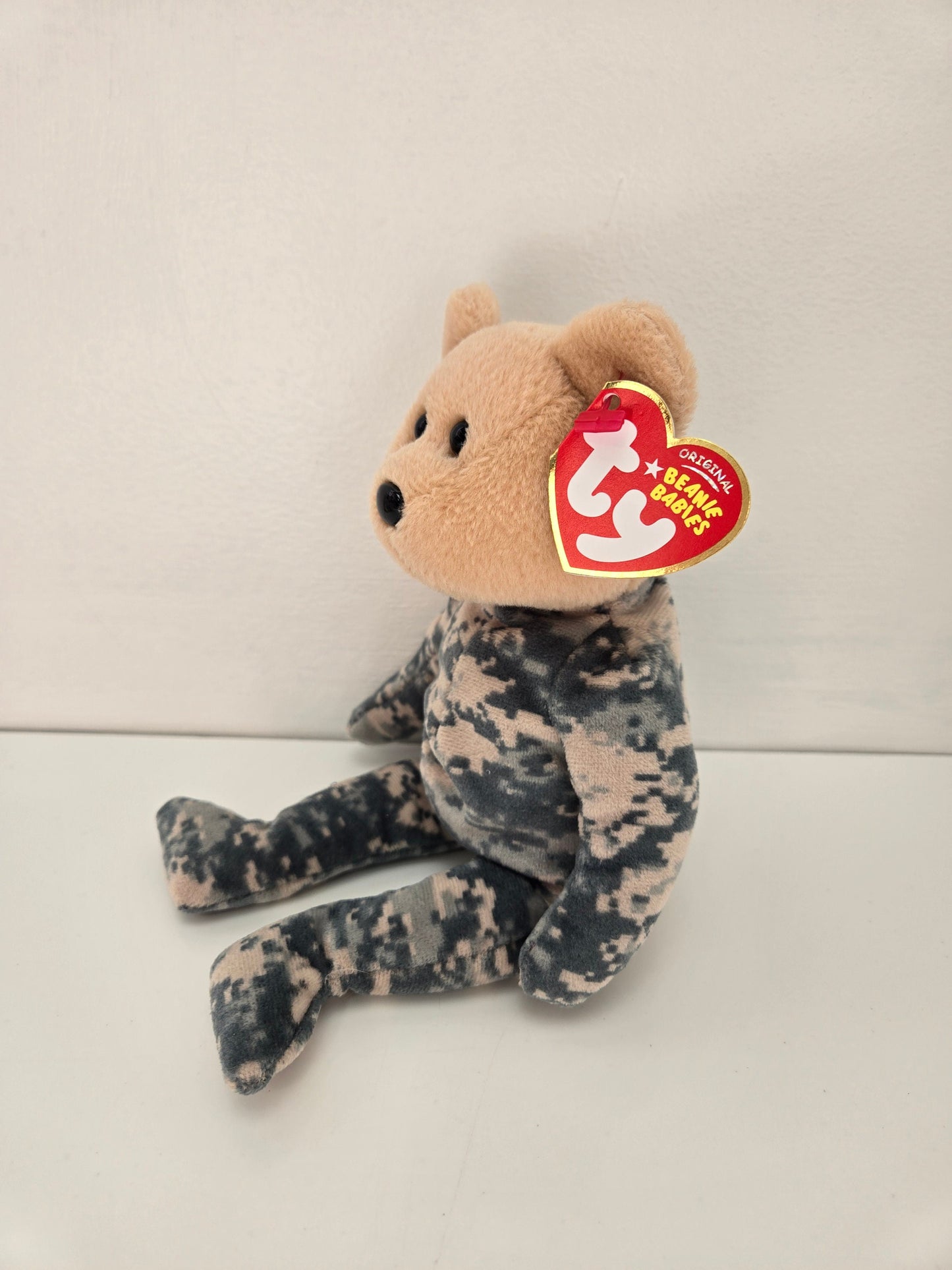 Ty Beanie Baby “Salute” the Army Bear! *Flag on Arm version - Internet Exclusive!* (8.5 inch)