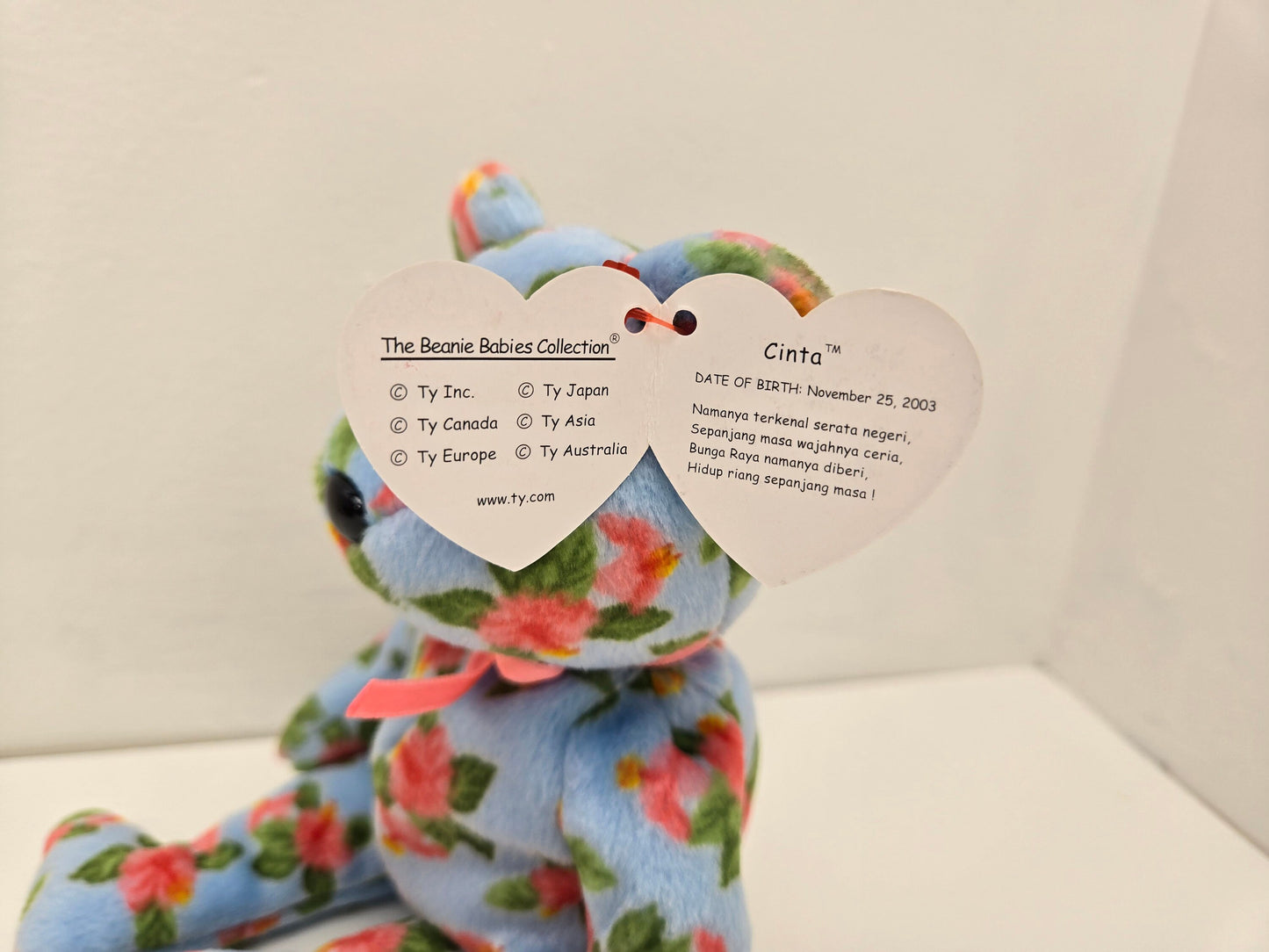 Ty Beanie Baby “Cinta” the Bear - Asia-Pacific Exclusive (8.5 inch)