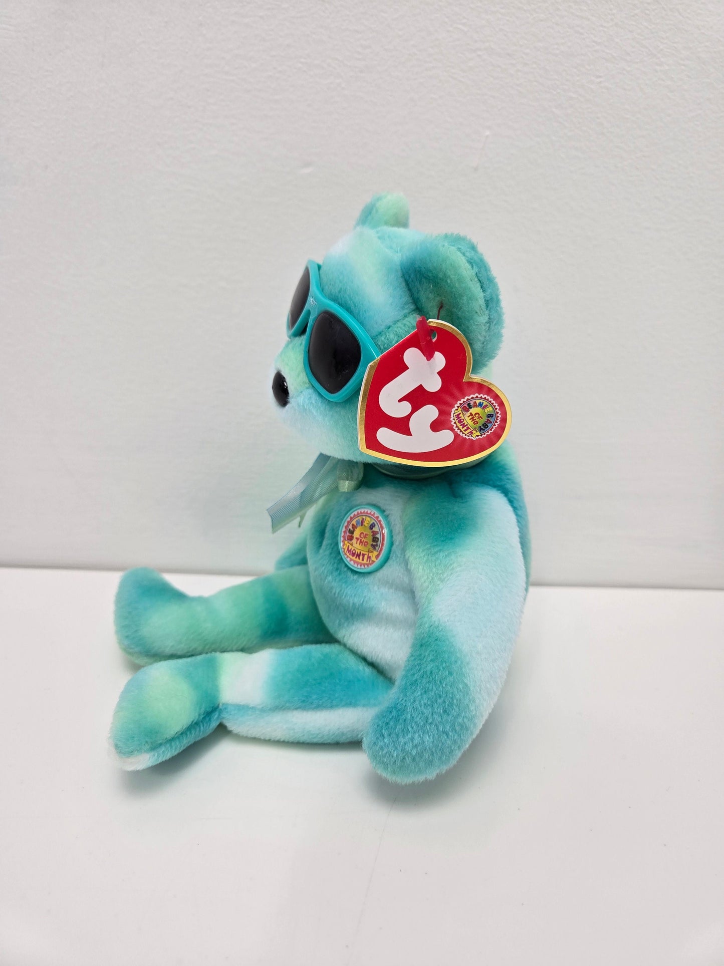 Ty Beanie Baby “Picnic” the Blue Bear wearing Sunglasses - Beanie Baby of the Month *Rare* (8.5 inch)