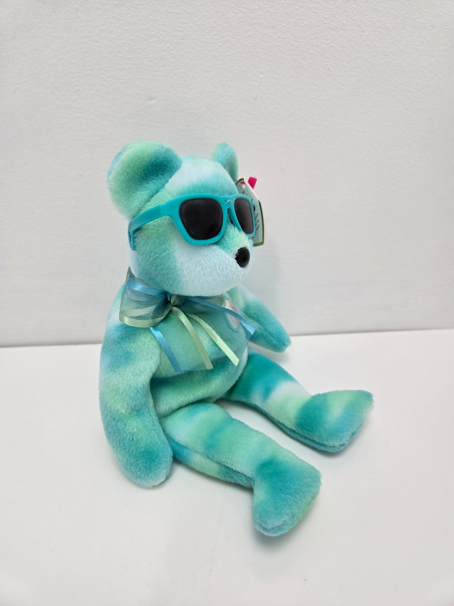 Ty Beanie Baby “Picnic” the Blue Bear wearing Sunglasses - Beanie Baby of the Month *Rare* (8.5 inch)