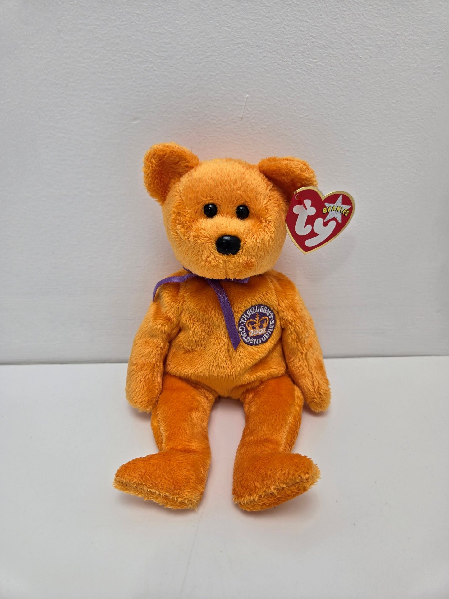 Ty Beanie Baby “Celebrations” the Highly Sought After Queen Elizabeth 50th Anniversary Golden Jubilee Bear - Country Exclusive