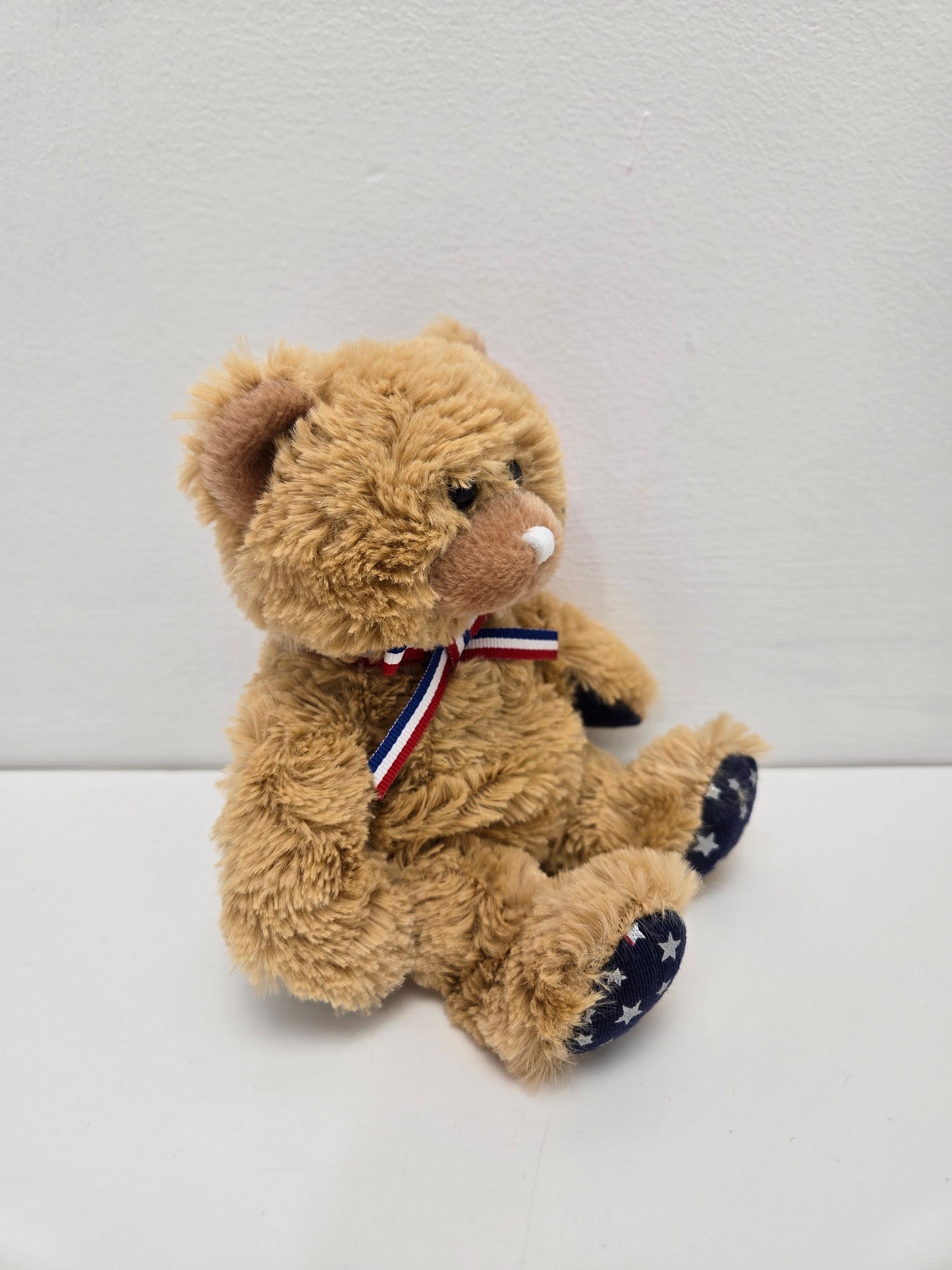 Ty Beanie Baby “Uncle Sam” the Tan / Light Brown American USA Bear (5.5 inch)