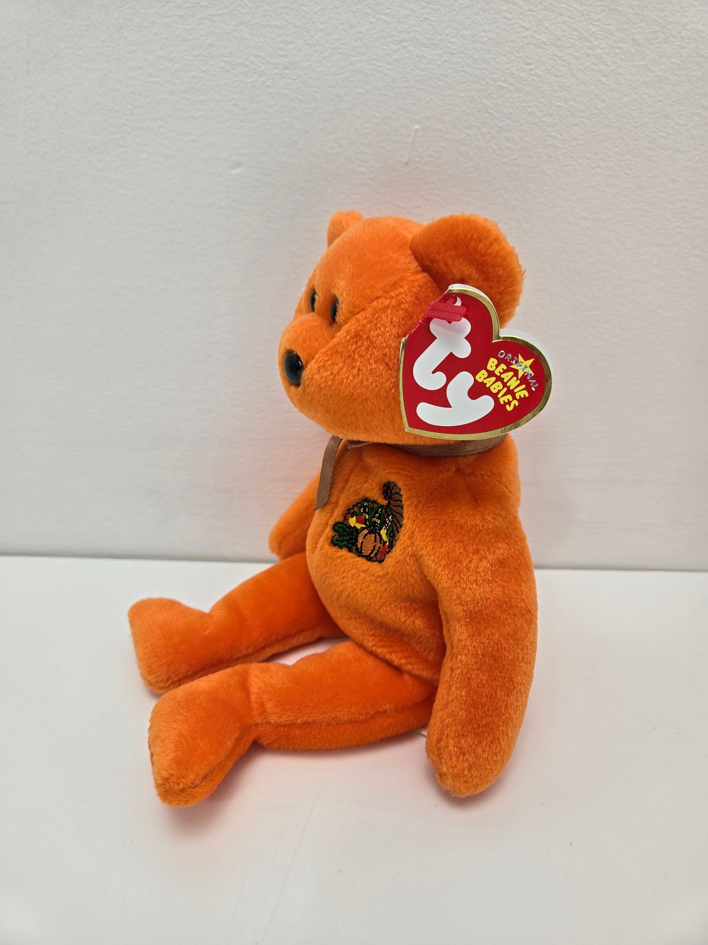 Ty Beanie Baby “Thankful” the Orange Thanksgiving Bear - Internet Exclusive (8.5 inch)