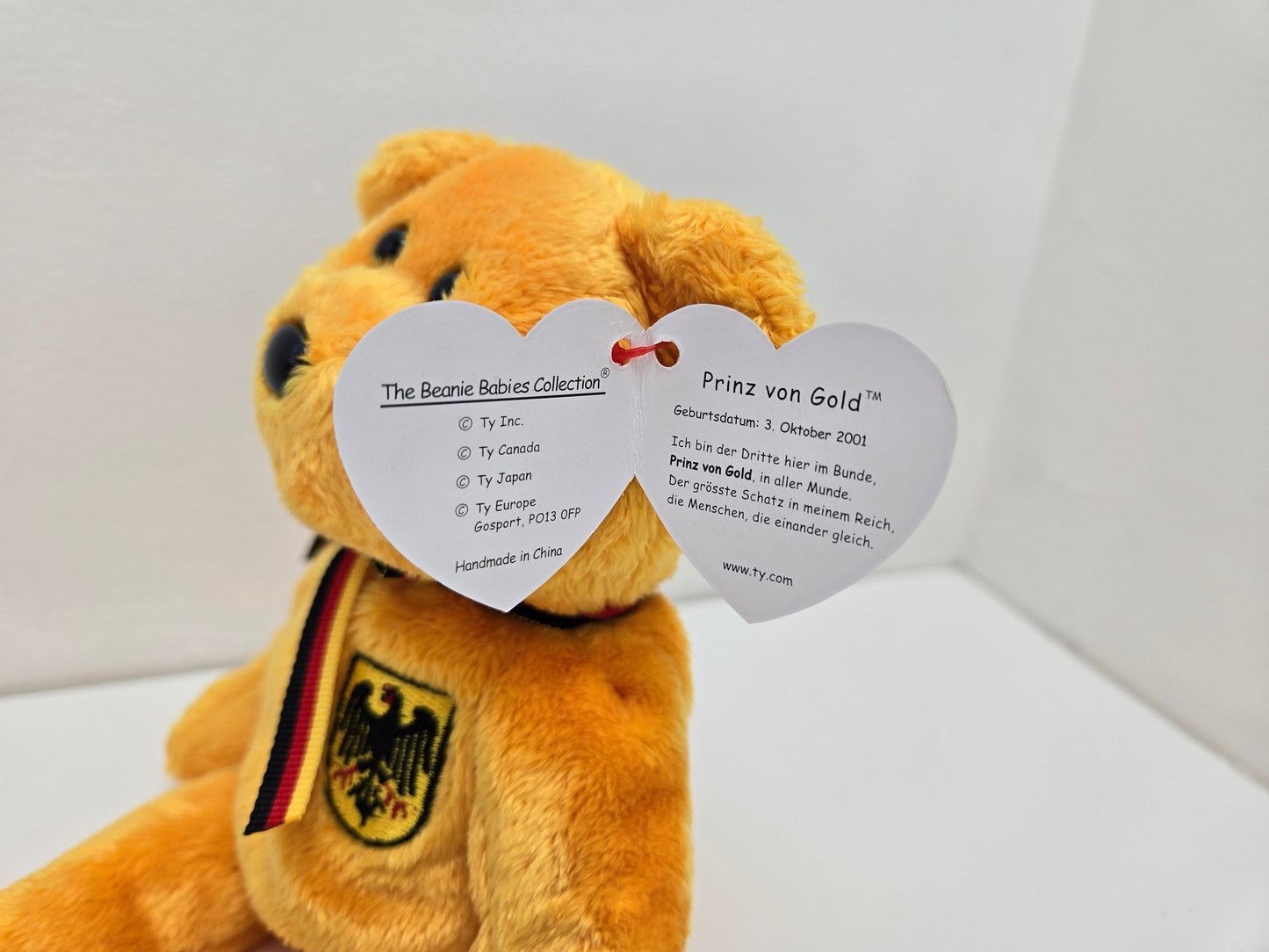 Ty Beanie Baby “Prinz Von Gold” the Bear *Germany Exclusive* (8.5 inch)