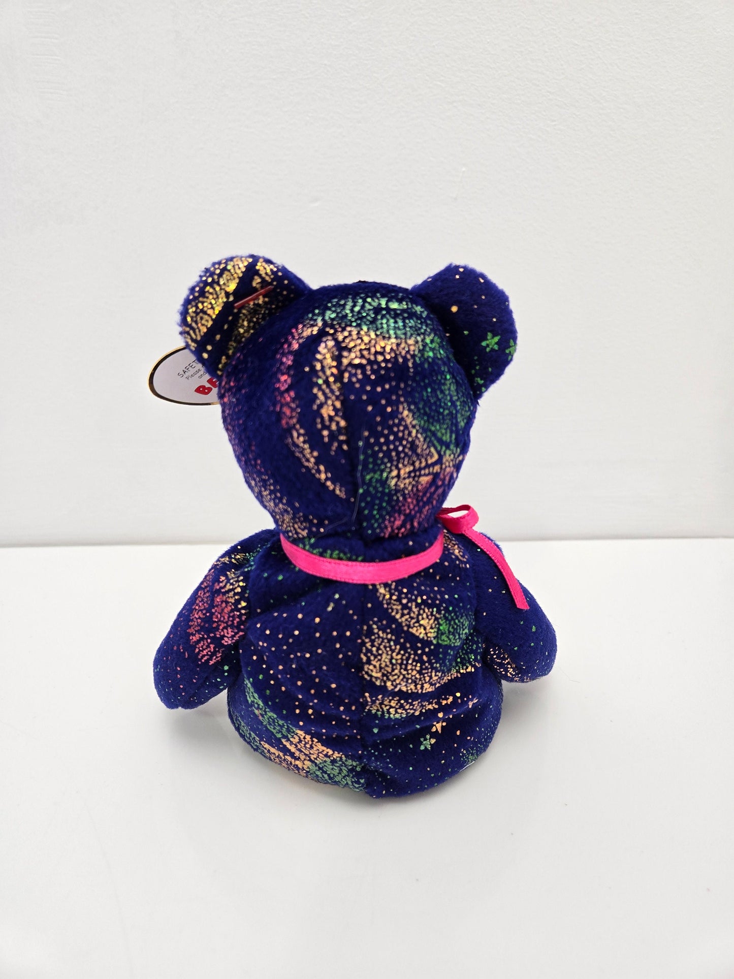 Ty Beanie Baby “Comet” the GORGEOUS dark blue bear with multi coloured sparkles *Sparkles will vary bear to bear* (8.5 inch)