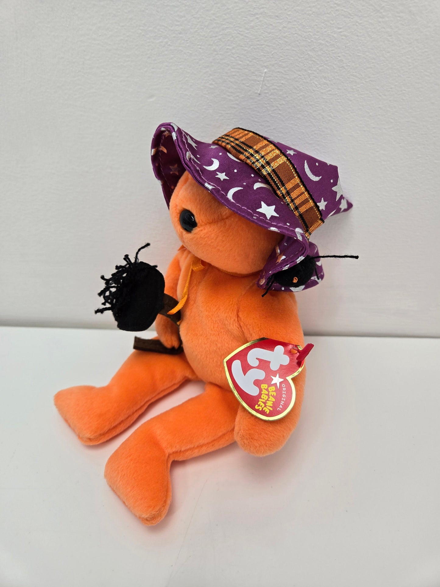 Ty Beanie Baby “Prunella” the Halloween Witch Bear - Hallmark Gold Crown Exclusive (9 inch)