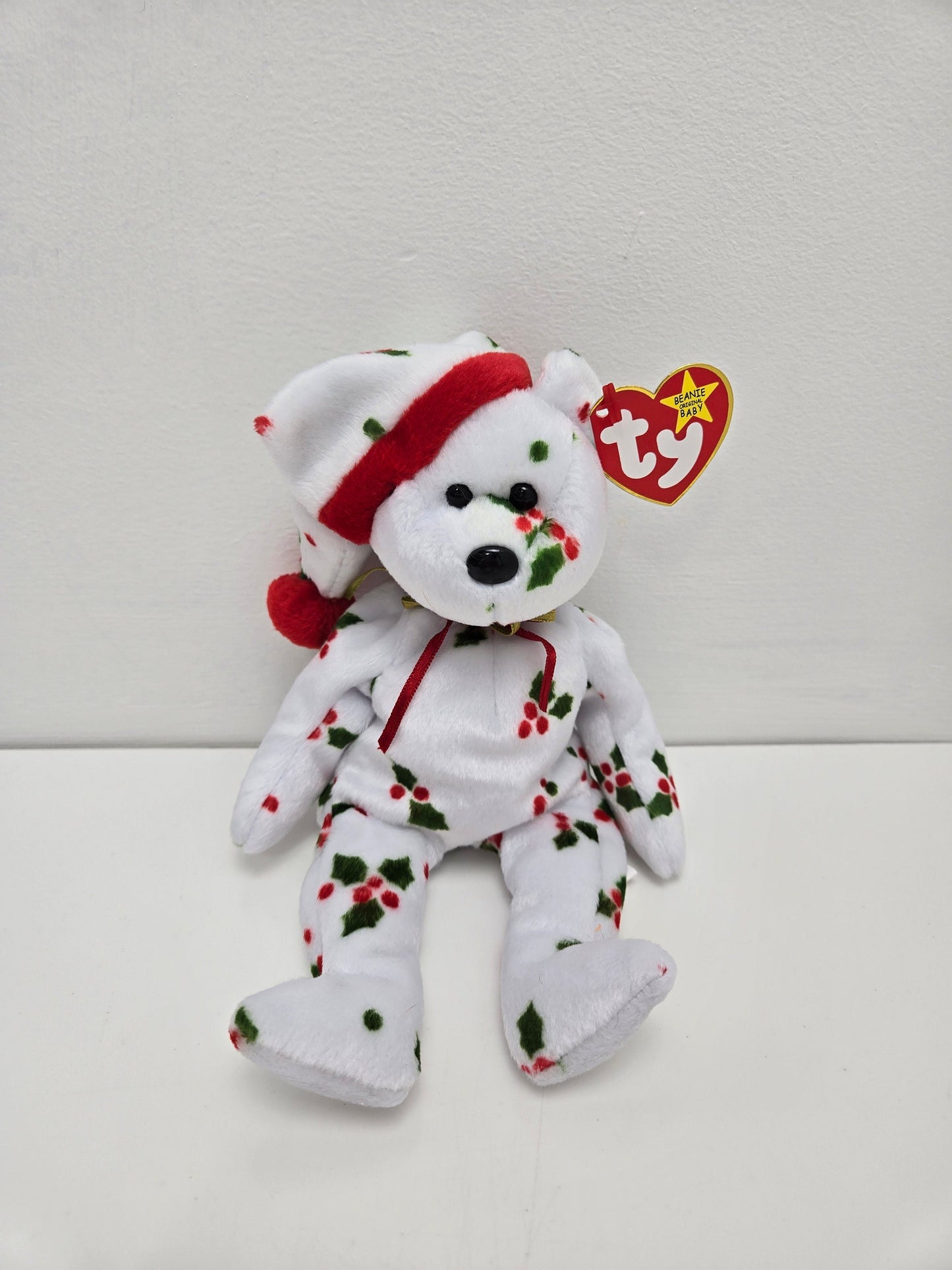 Ty Beanie Baby “1998 Holiday Teddy” the Christmas Bear (8.5 inch)