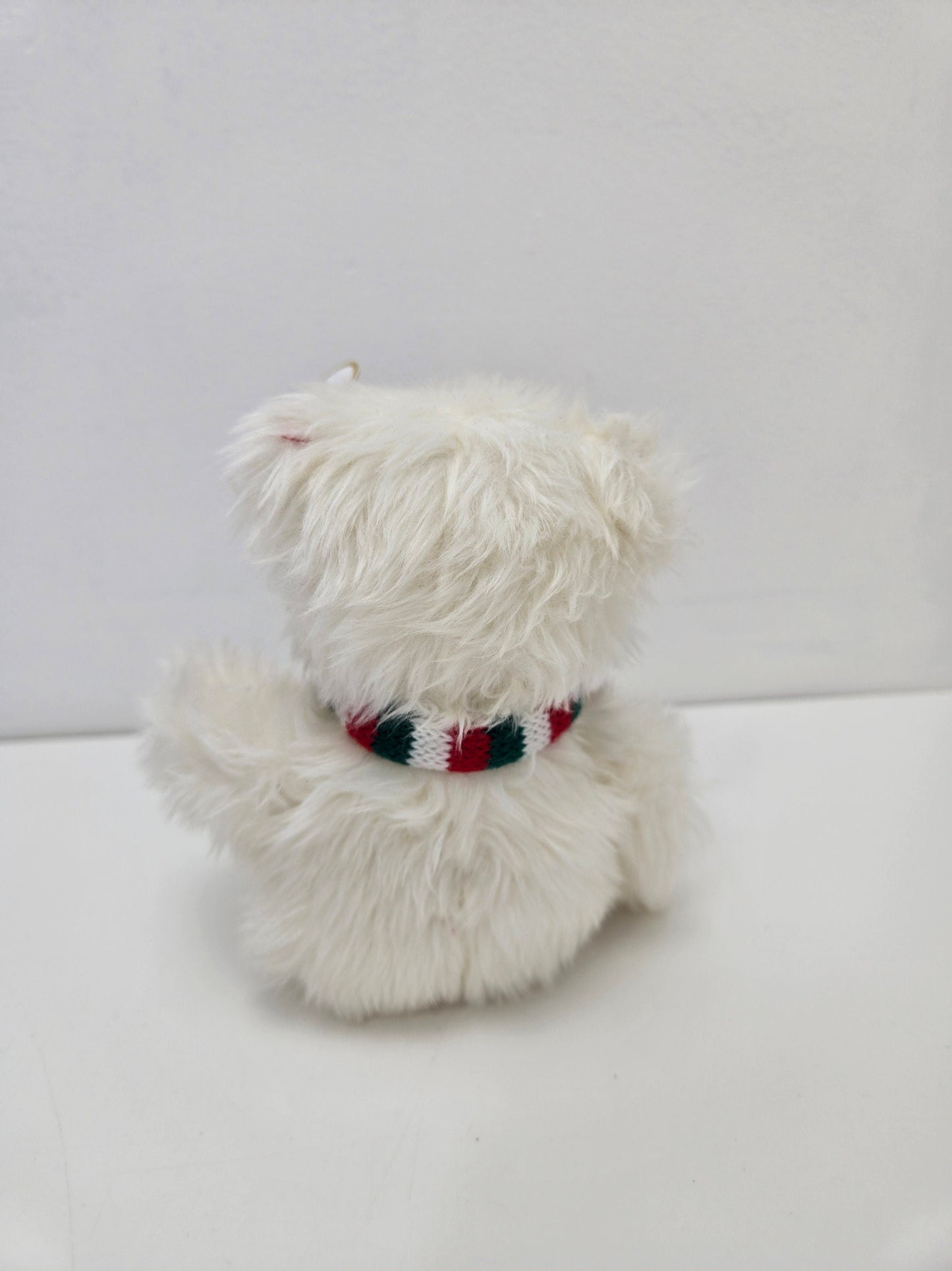 Ty Beanie Baby “Muffler” the White Bear wearing scarf - Ty Store Exclusive (8 inch)