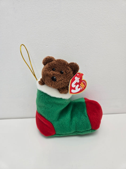 Ty Beanie Baby “Stockings” the Bear in a Stocking Christmas Tree Ornament (6.5 inch)