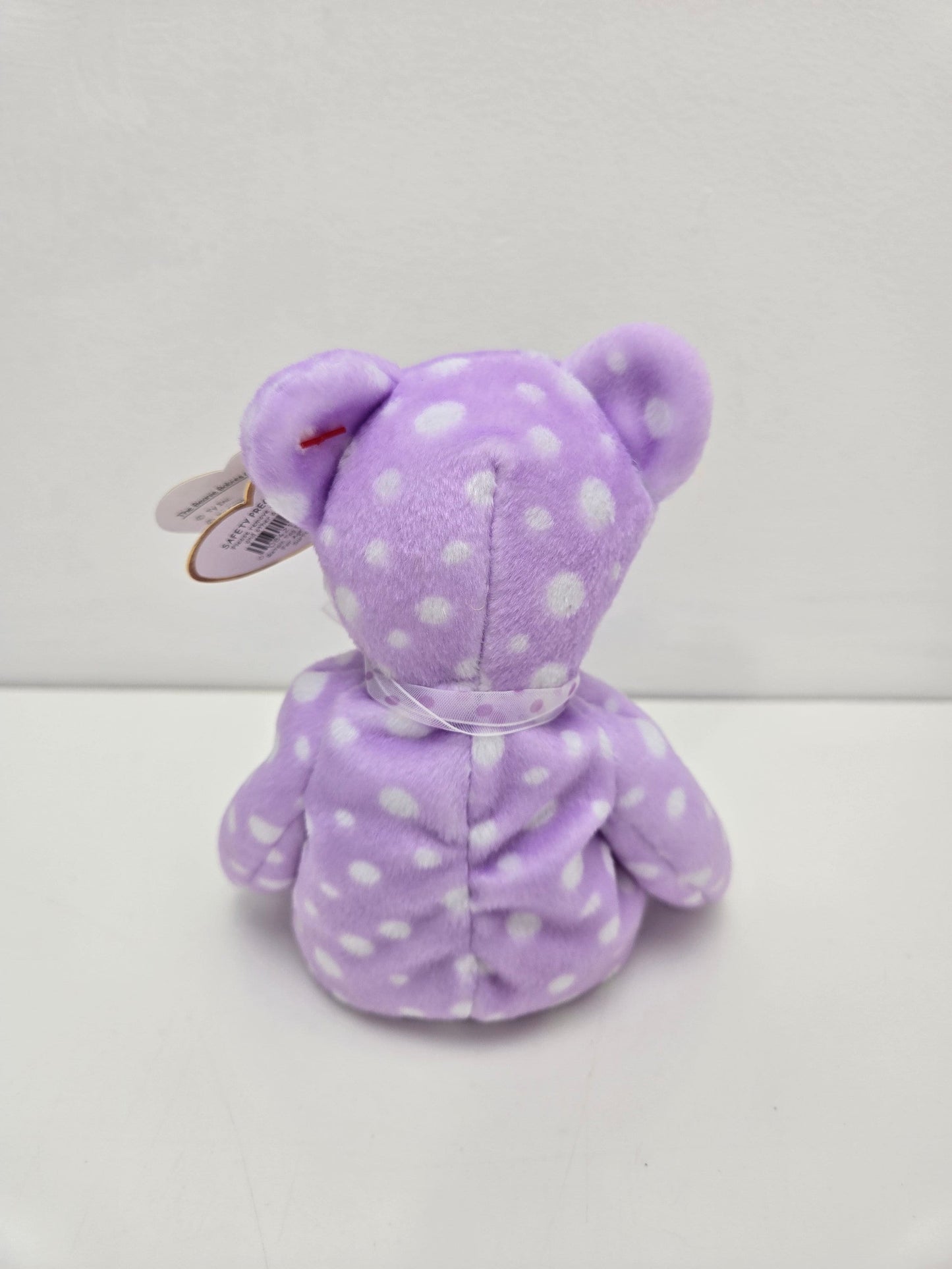 Ty Beanie Baby “Toast” the Purple Polka Dot Bear - Show Exclusive (8.5 inch)