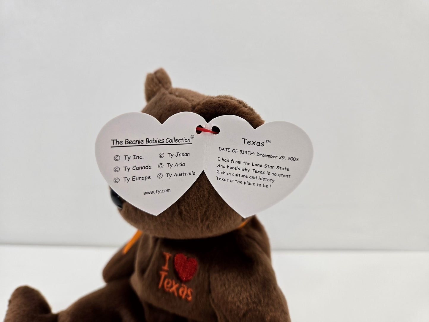 Ty Beanie Baby “Texas” the I Love Texas Bear - Show Exclusive (8.5 inch)