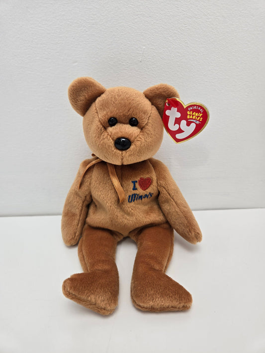 Ty Beanie Baby “Illinois” the I Love Illinois Bear - State Exclusive (8.5 inch)