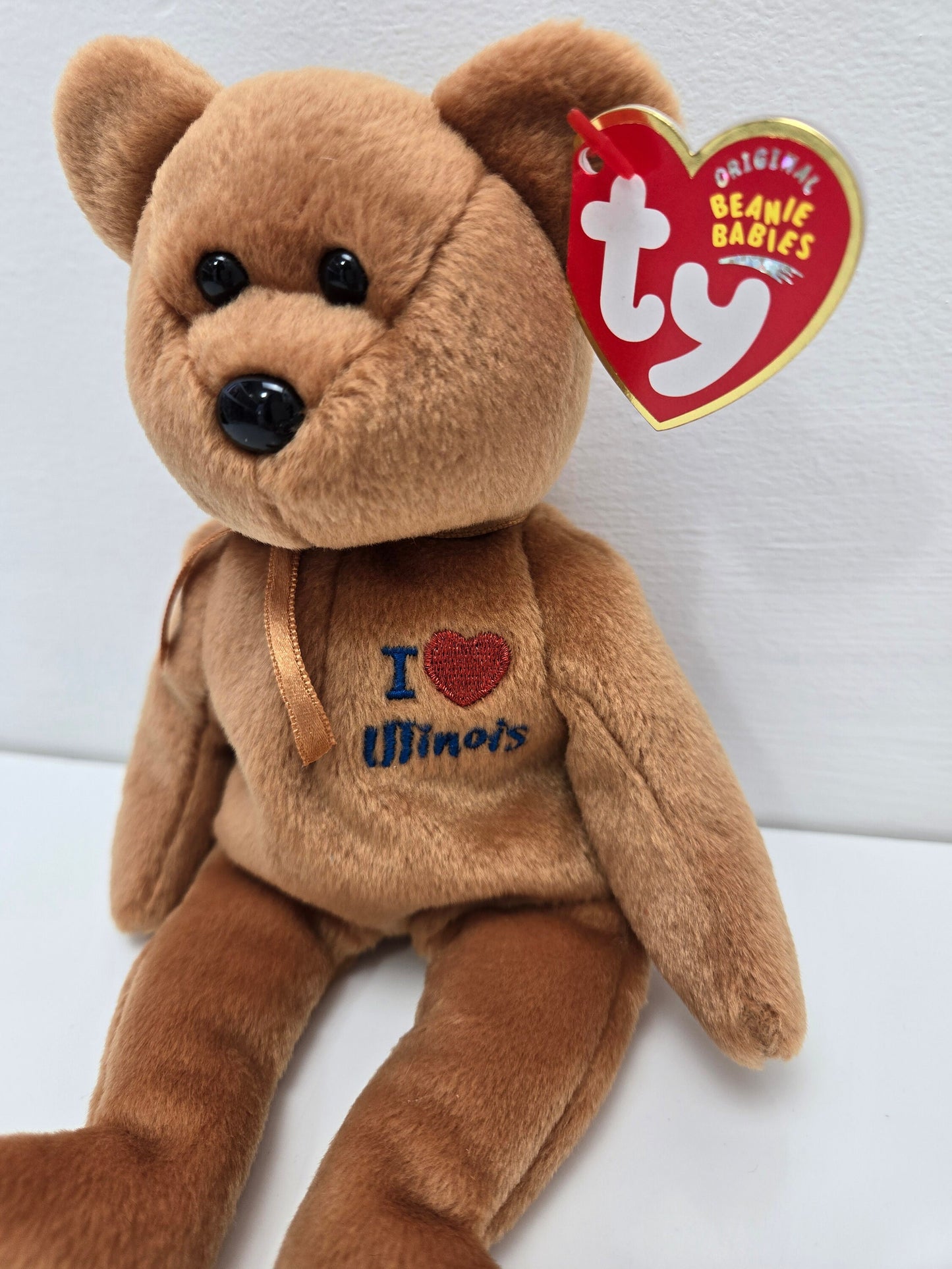 Ty Beanie Baby “Illinois” the I Love Illinois Bear - State Exclusive (8.5 inch)