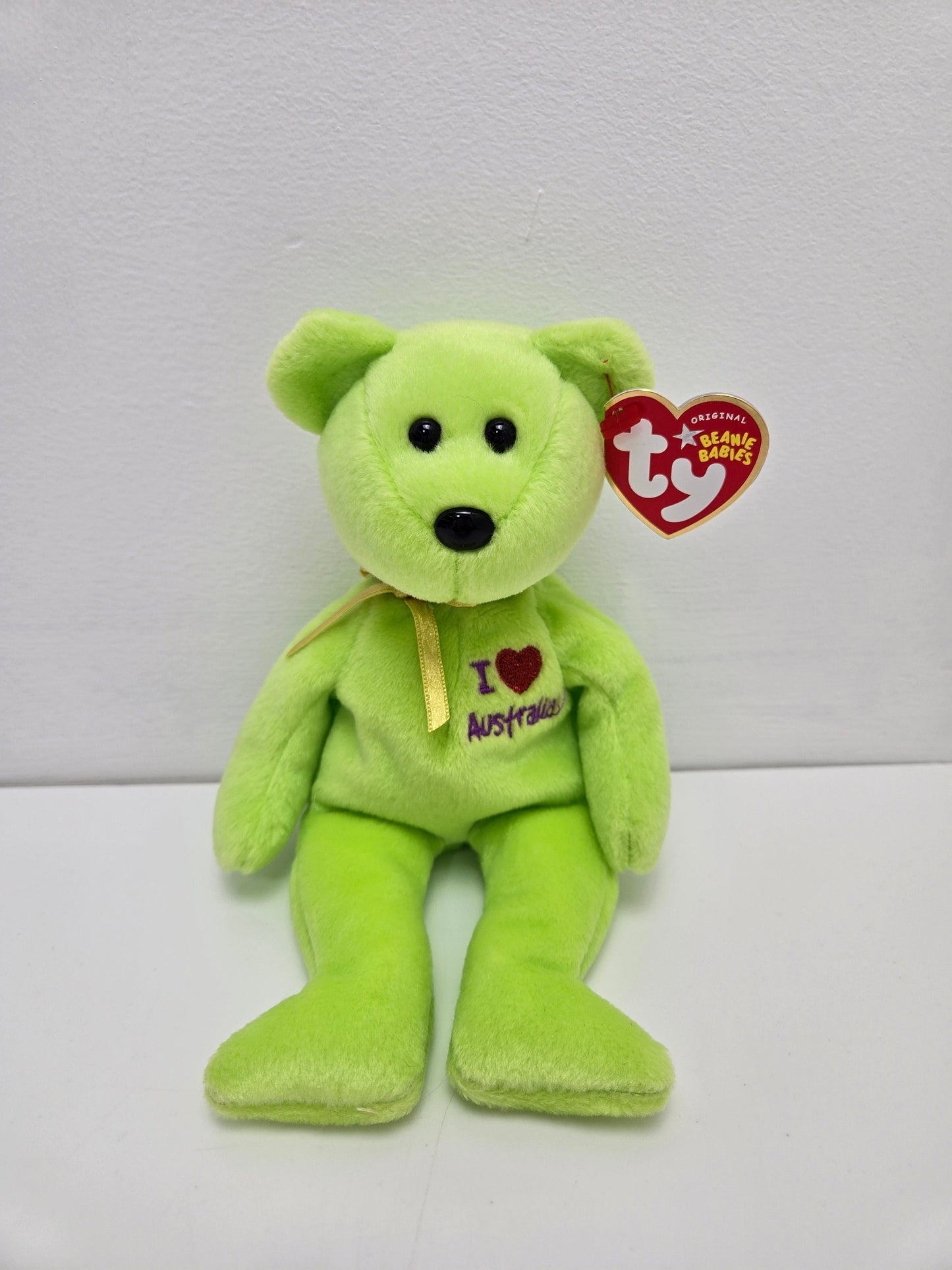 Ty Beanie Baby “Australia” the I Love Australia Bear - With or Without Beijing Olympics Tag (8.5 inch)