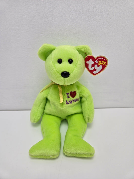 Ty Beanie Baby “Australia” the I Love Australia Bear - With or Without Beijing Olympics Tag (8.5 inch)