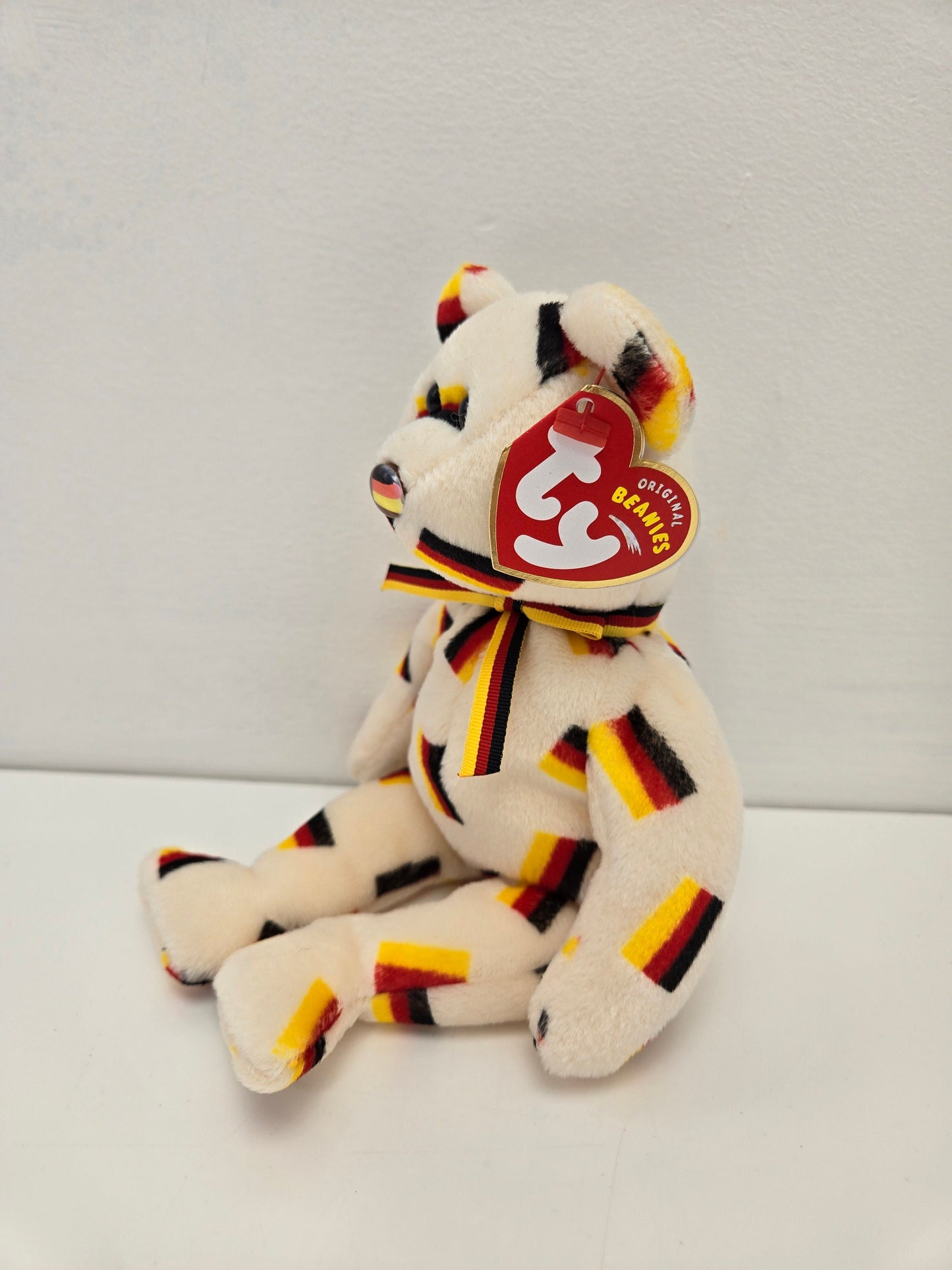 Ty Beanie Baby “Deutschland” the German Bear with German Flags - Flag Nose Version (8.5 inch)