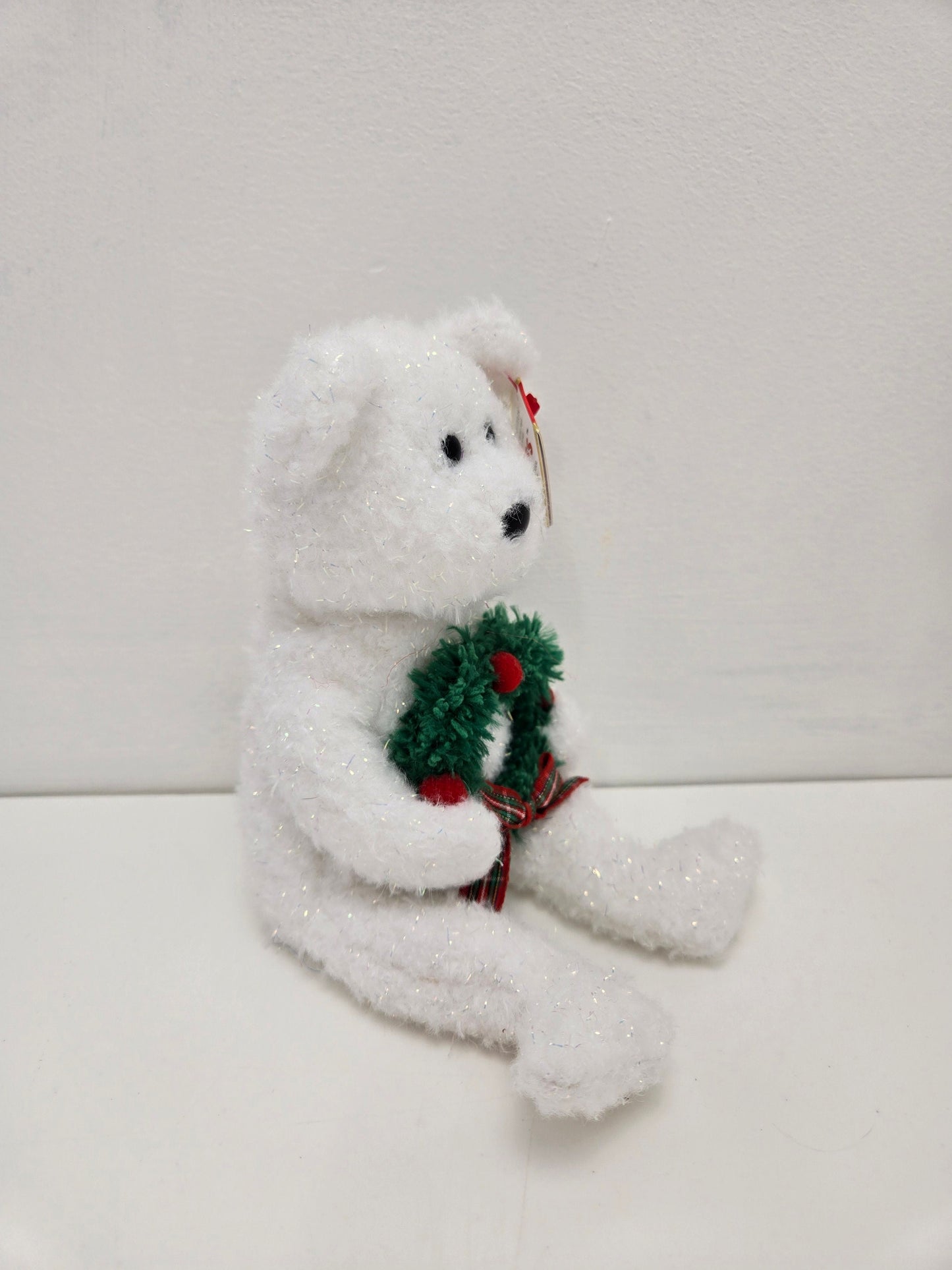 Ty Beanie Baby “Merriment” the Christmas Bear Holding a Wreath - Beanie Baby of the Month (8.5 inch)