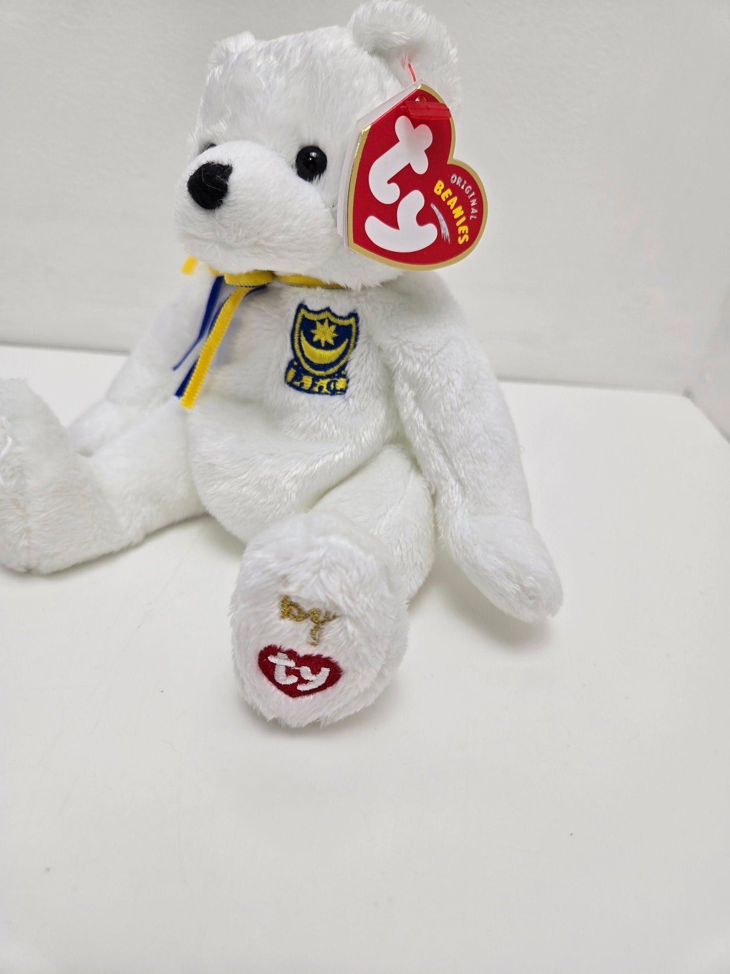 Ty Beanie Baby “P.F.C.” The UK Exclusive Portsmouth Football Club Bear (7.5 inch)