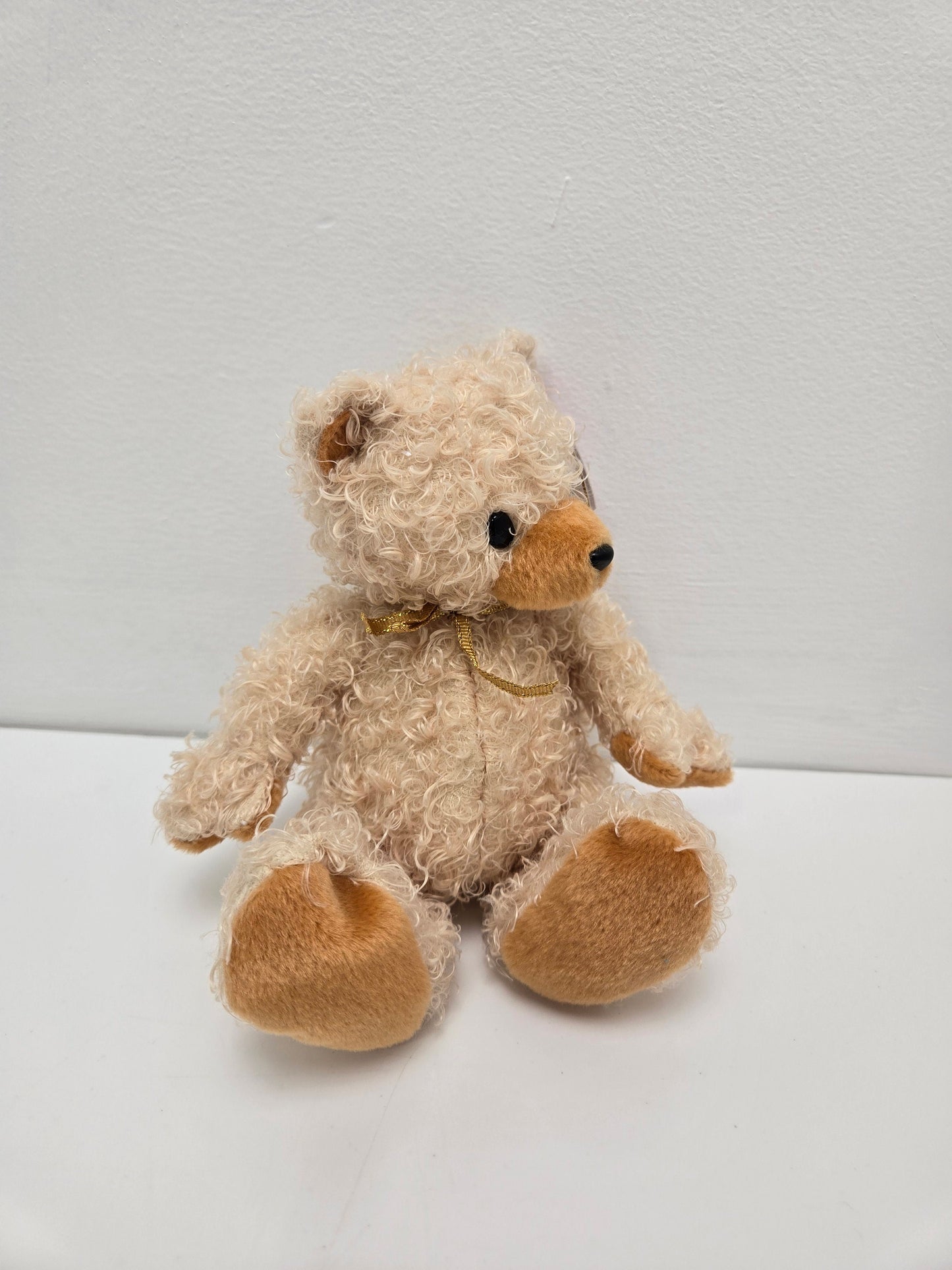 Ty Beanie Baby “Curls” the Curly Teddy Bear! (6 inch)