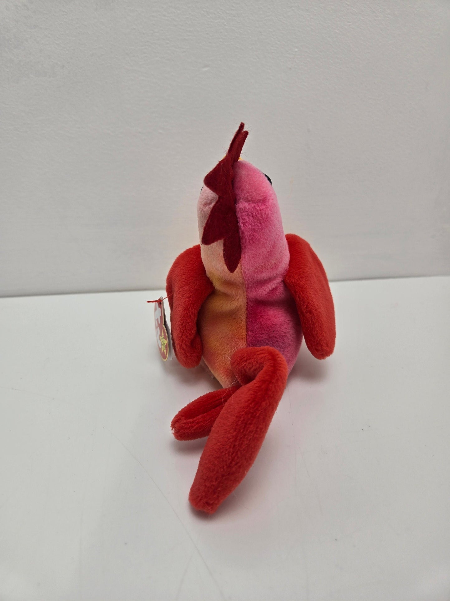 Ty Beanie Baby “Strut” the Rooster with Baldy Tush Tag, Factory Error! (6 inch)